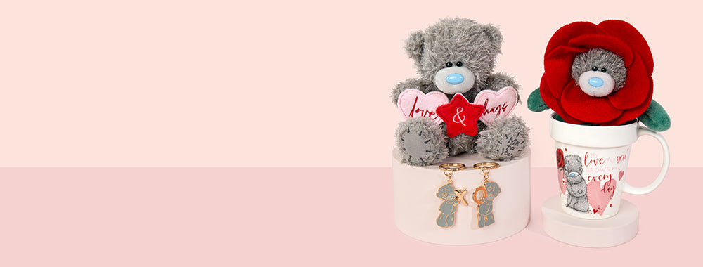 ME & YOU Love Gifts, I Love You Heart Teddy with I Love You Card and Rose  for Your Beloved.