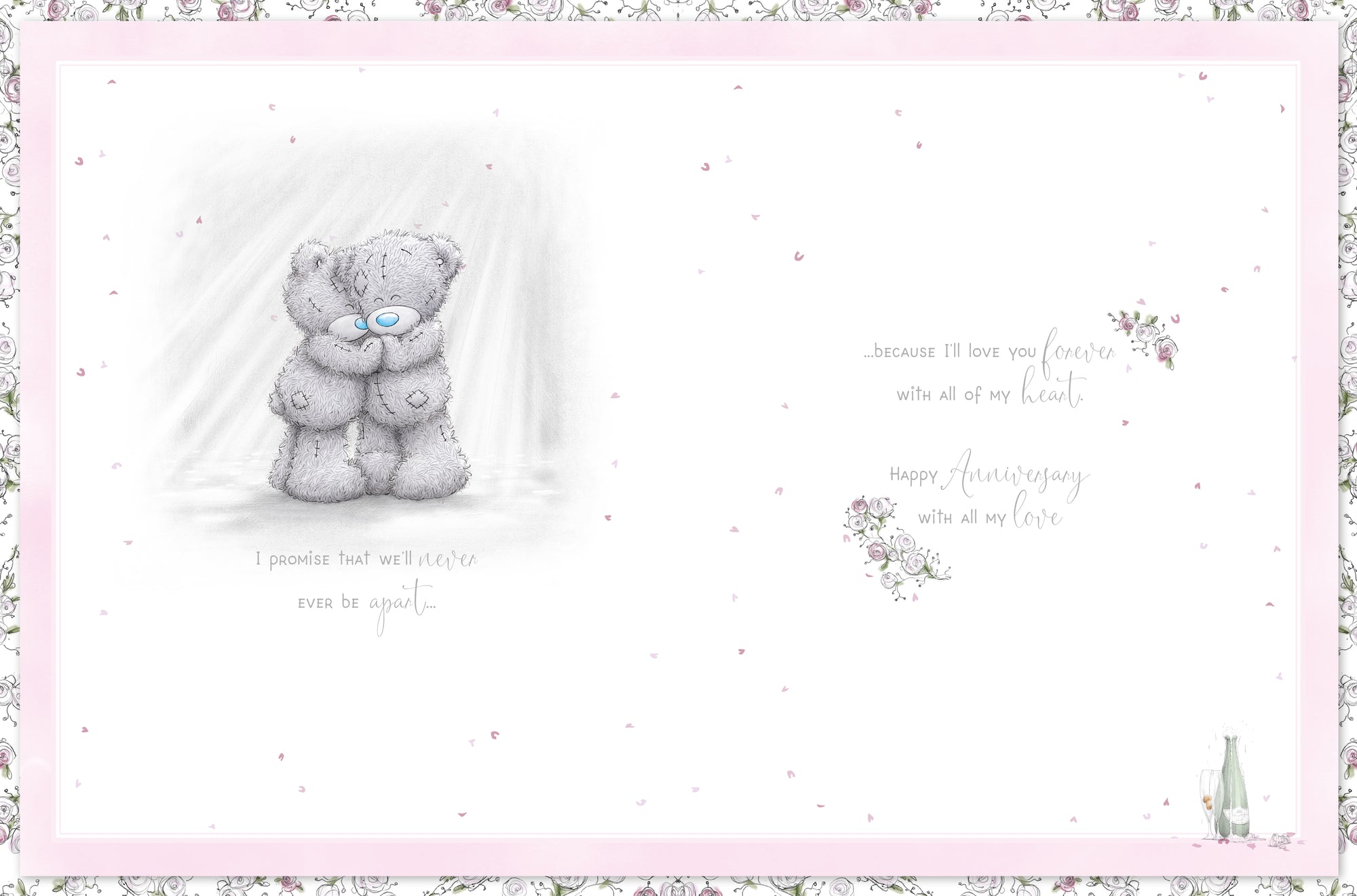 Me to You Tatty Teddy 'Beautiful Wife' Luxury Boxed Handmade Wedding Anniversary Card - Official Collection