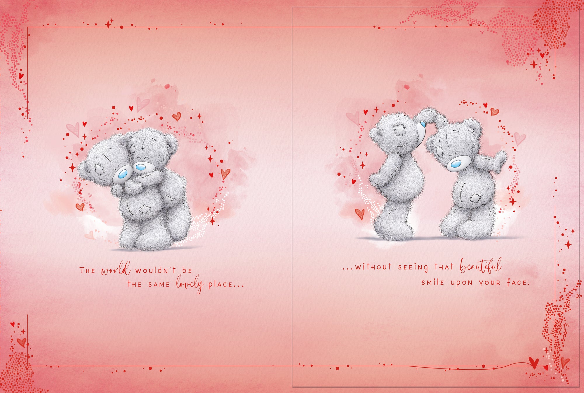 Me to You Tatty Teddy Luxury Boxed Birthday Greeting Card To The One I Love Bears On A Bench 12x9ins -