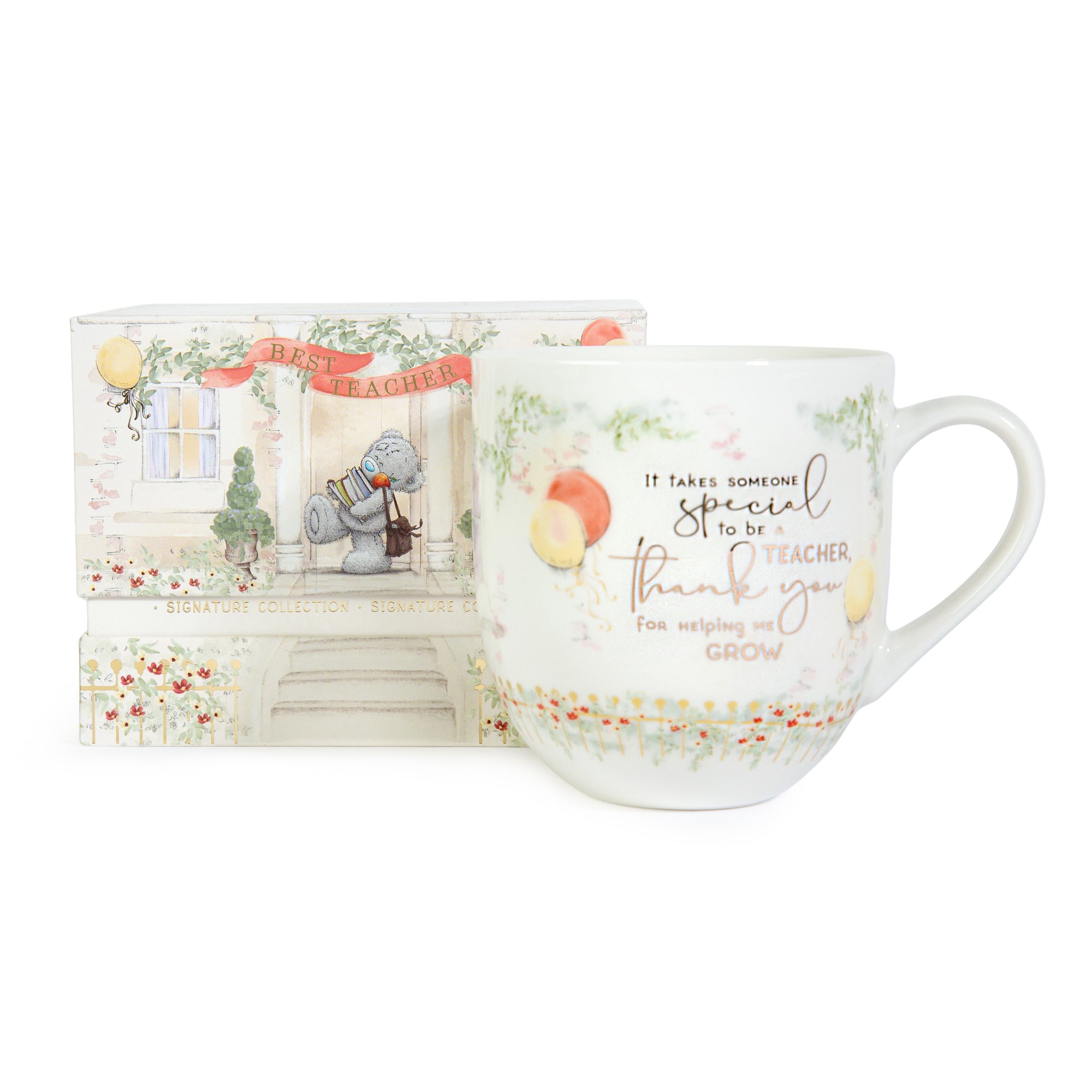 Me to You Tatty Teddy Luxury Bone China Gift Mug For Teacher - Thank You Teacher Mug Presented In Satin-Lined Gift Box - Signature Collection