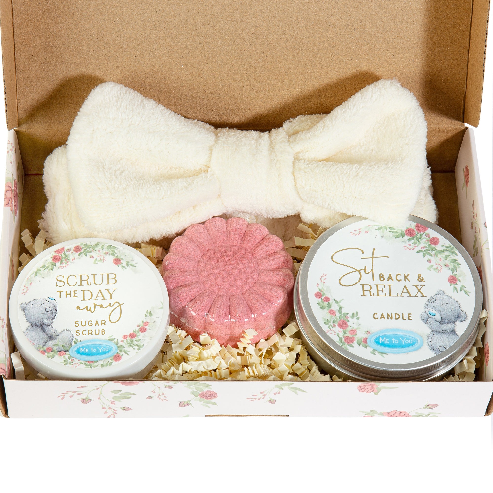 Me to You Tatty Teddy Letterbox Gift Set For Relaxation Includes Candle, Bath Bomb, Eyemask and Pin Badge - Signature Collection