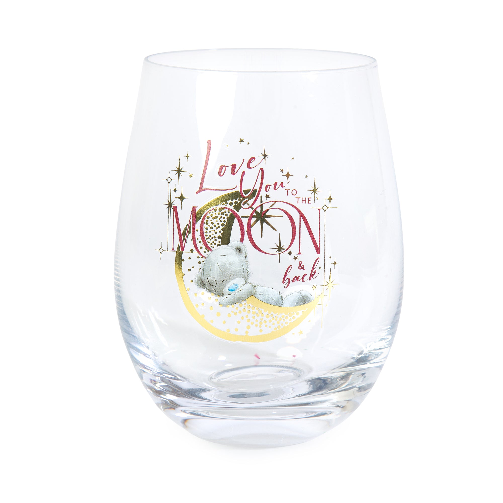 Me to You Tatty Teddy 'I Love You to the Moon and Back' Stemless Glass, Fluffy Bed Socks And Bow Headband Gift Set