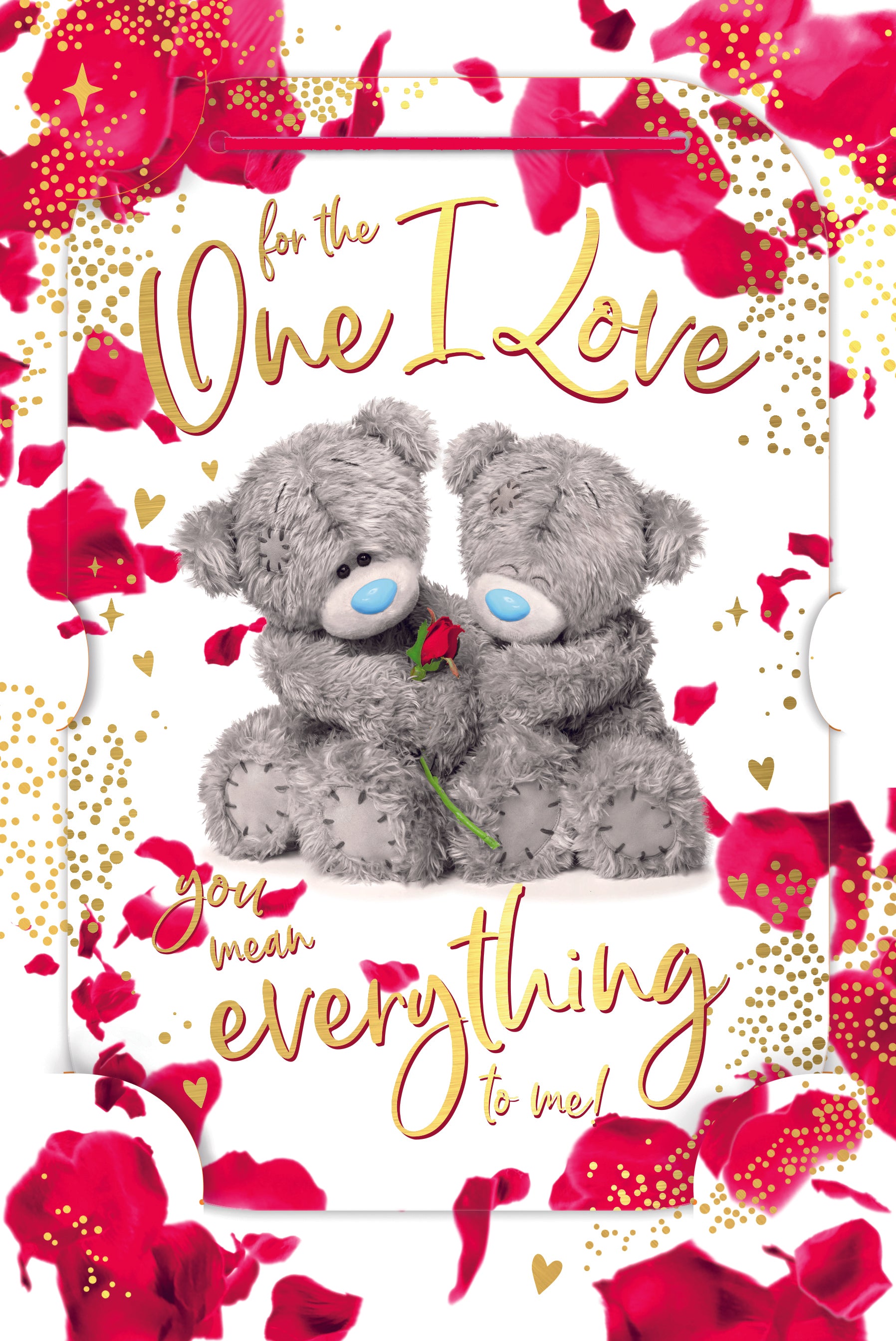 Me to You Tatty Teddy You Mean Everything To Me 3D Keepsake Birthday Greeting Card 6x6ins -