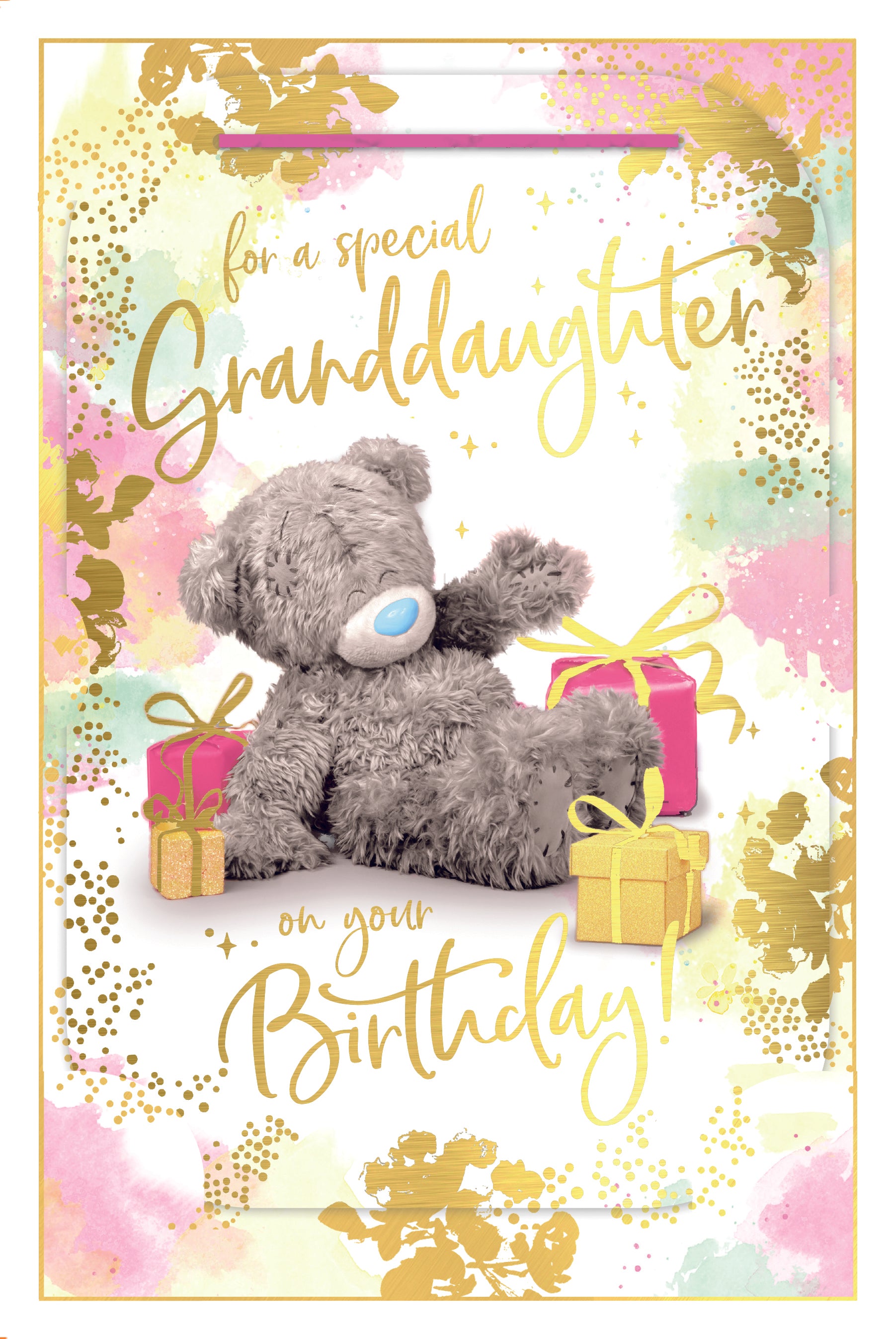 Me to You Tatty Teddy Cute 3D Photo Finish Keepsake Birthday Card For A Special Granddaughter - Official Collection