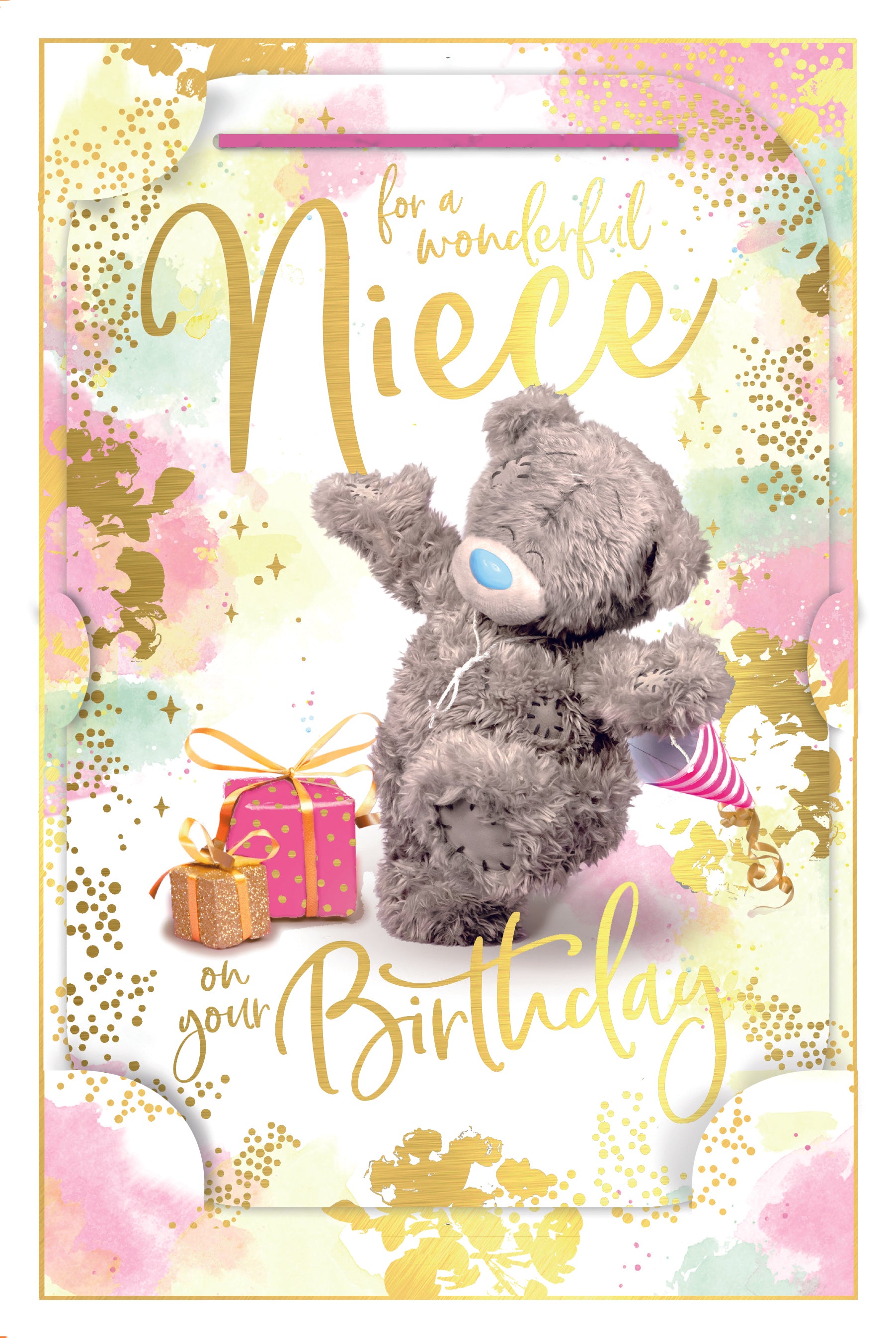 Me to You Tatty Teddy Cute 3D Photo Finish Keepsake Birthday Card For A Wonderful Niece -