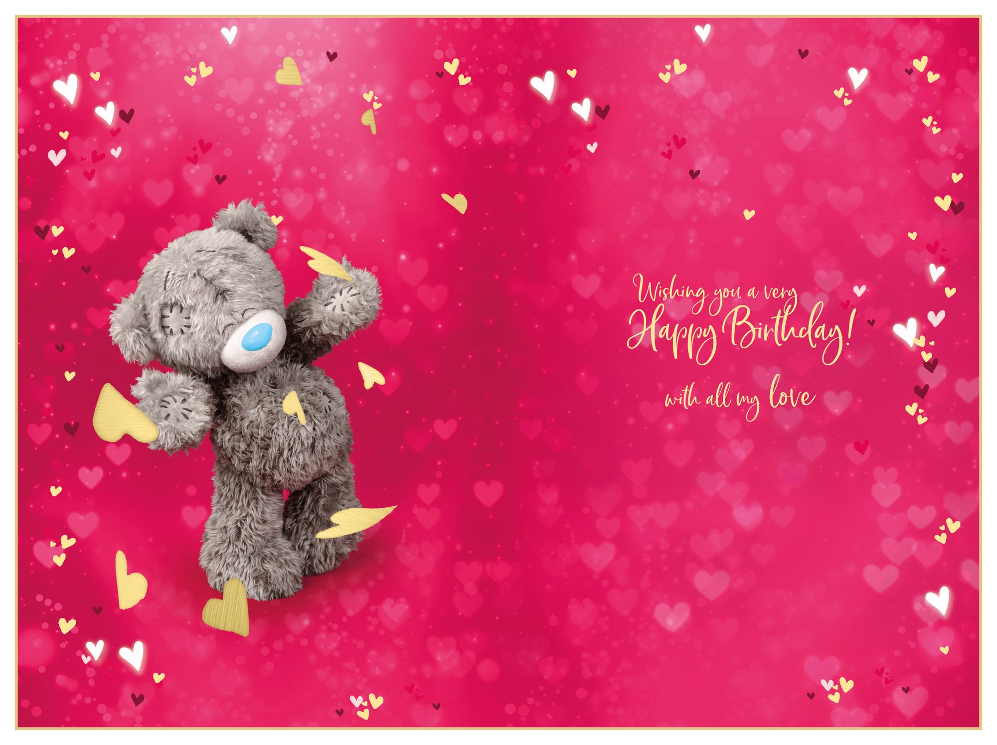 Me to You Tatty Teddy Romantic 3D Photo Finish Keepsake Birthday Card For A Wonderful Husband 6 x 9 Inches - Official Collection