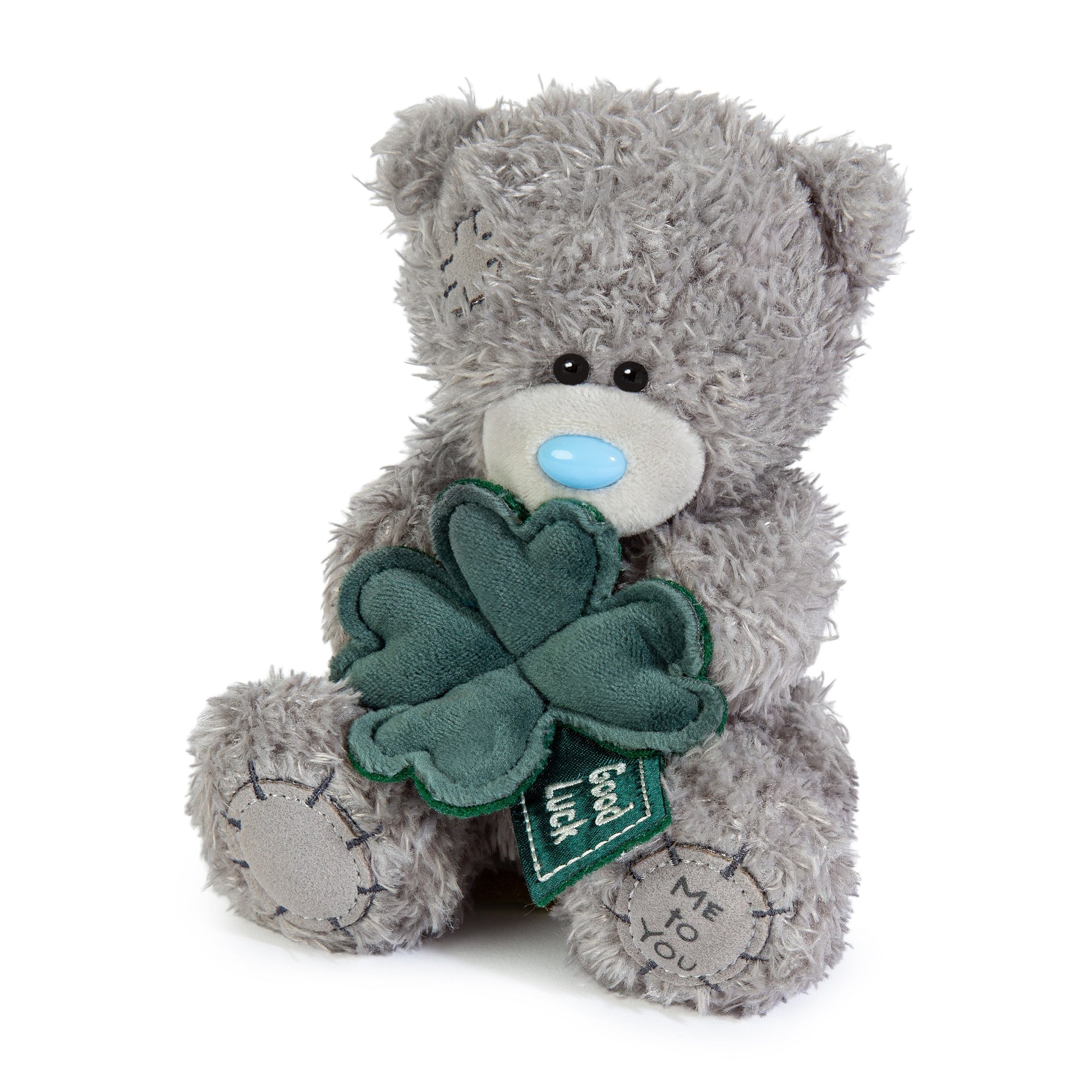 Me to You Tatty Teddy Plush 13cm-High Good Luck Bear With Clover - Official Collection