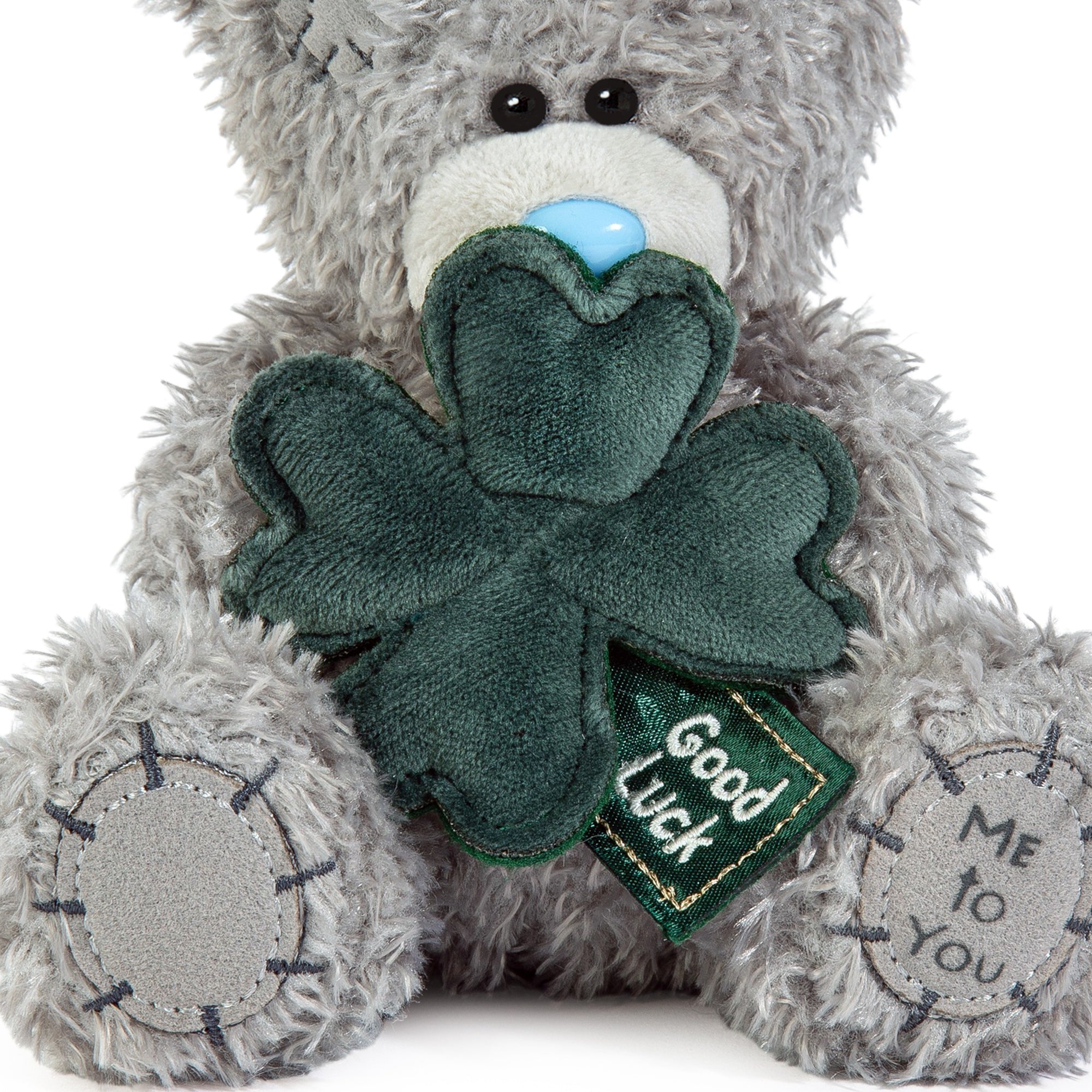 Me to You Tatty Teddy Plush 13cm-High Good Luck Bear With Clover - Official Collection