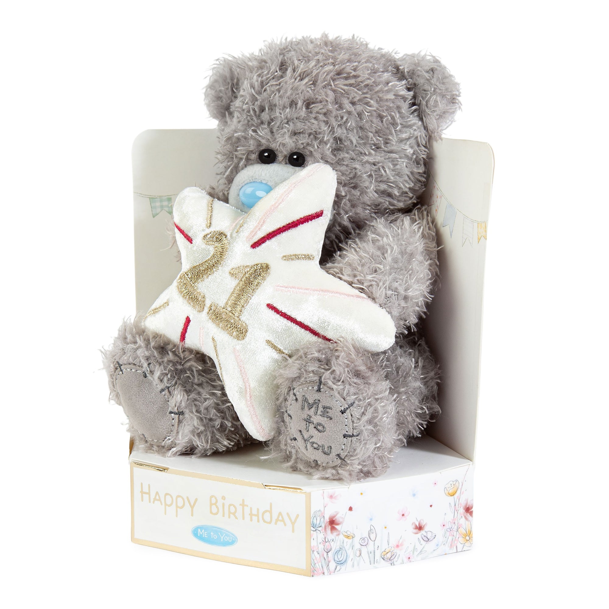 Me to You Tatty Teddy Plush 15cm-High 21st Birthday Bear On Luxury Gift Plinth - Official Collection