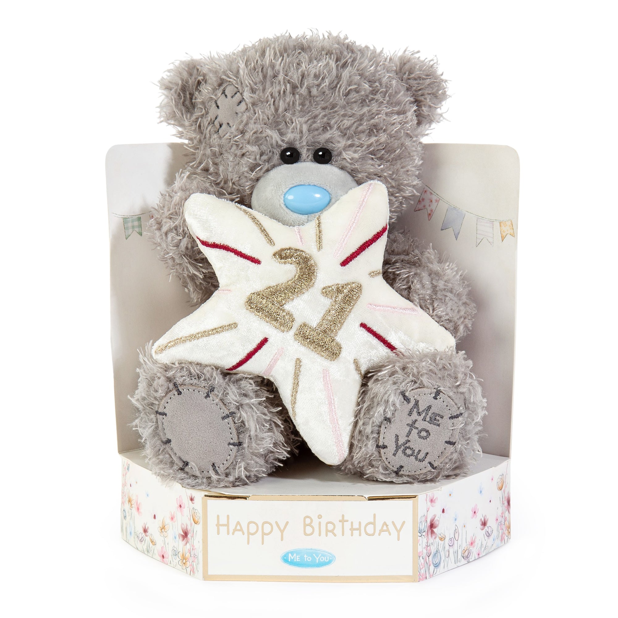 Me to You Tatty Teddy Plush 15cm-High 21st Birthday Bear On Luxury Gift Plinth - Official Collection
