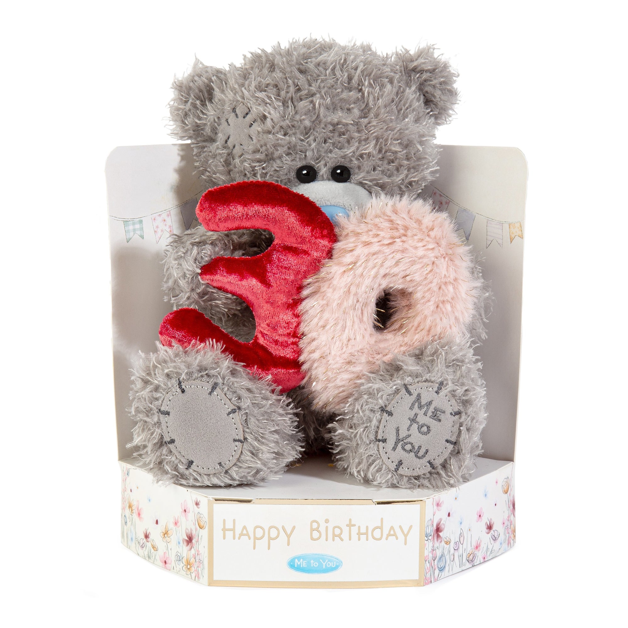 Me to You Tatty Teddy Plush 15cm-High 30th Birthday Bear On Luxury Gift Plinth