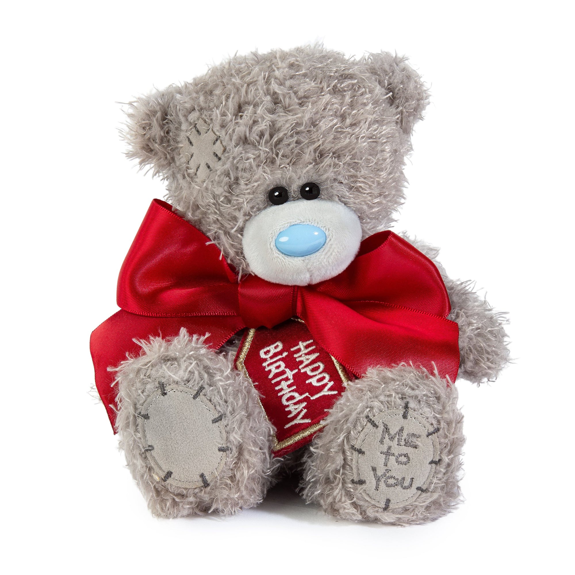 Me to You Tatty Teddy Plush 15cm-High Birthday Bear With Satin Bow On Luxury Gift Plinth - Official Collection