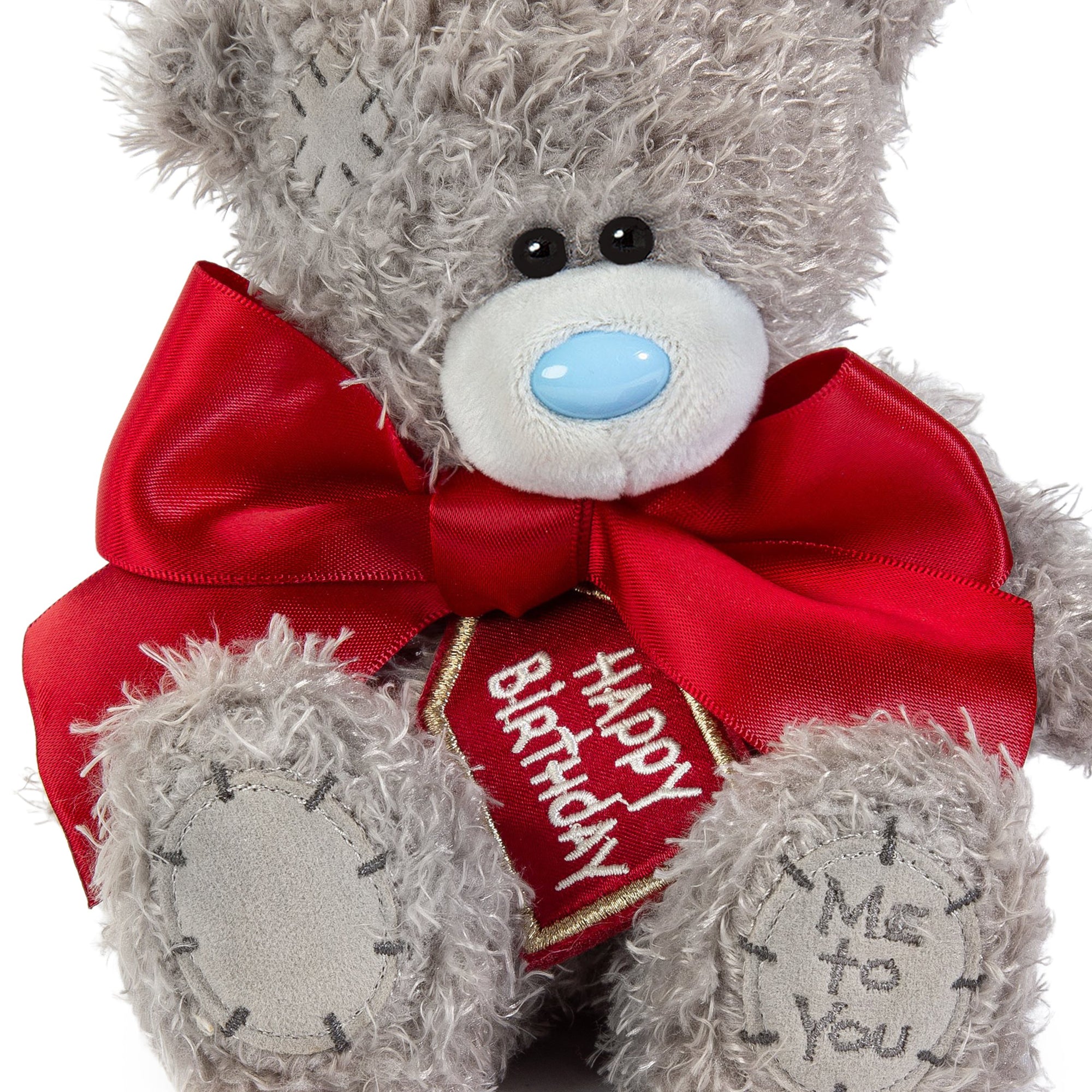 Me to You Tatty Teddy Plush 15cm-High Birthday Bear With Satin Bow On Luxury Gift Plinth - Official Collection