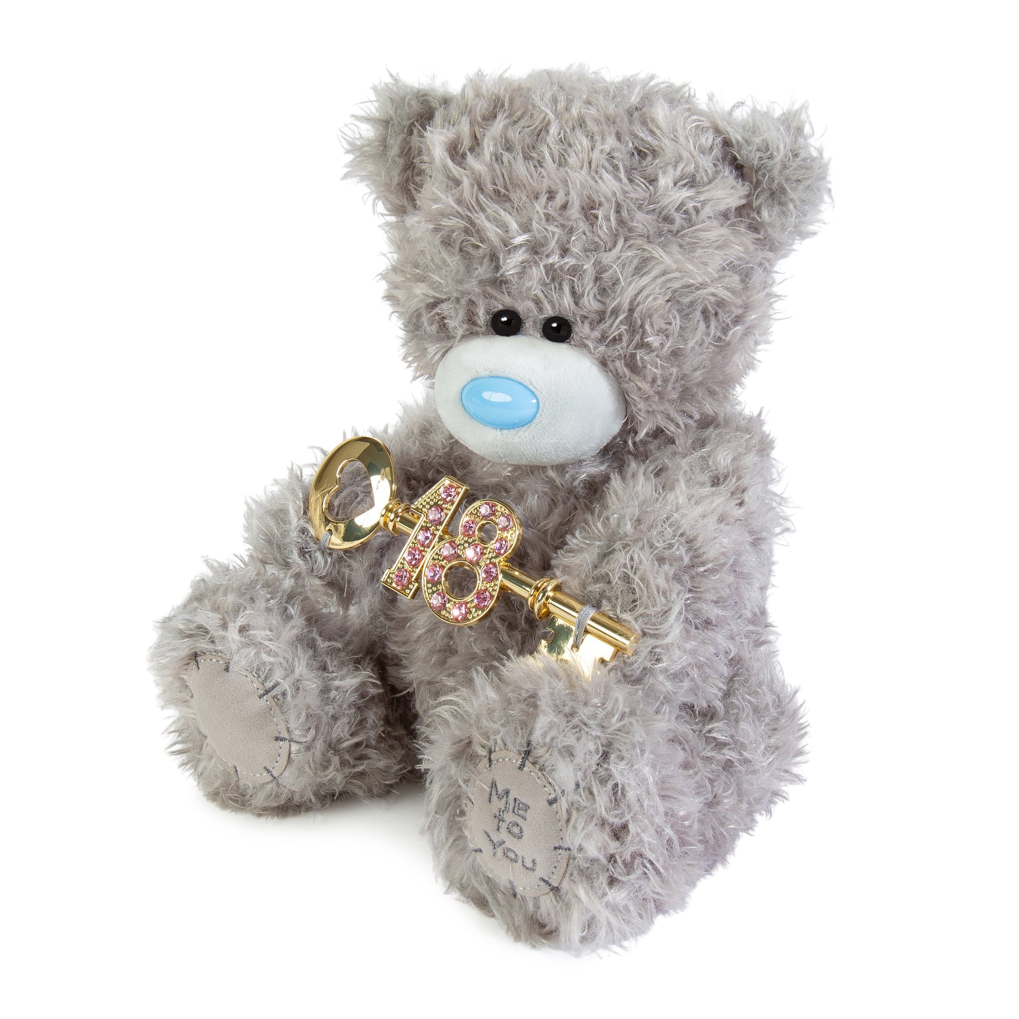 Me to You Tatty Teddy Cute Plush 18th Birthday Bear With Key 19cm-High Presented On Premium Gift Plinth