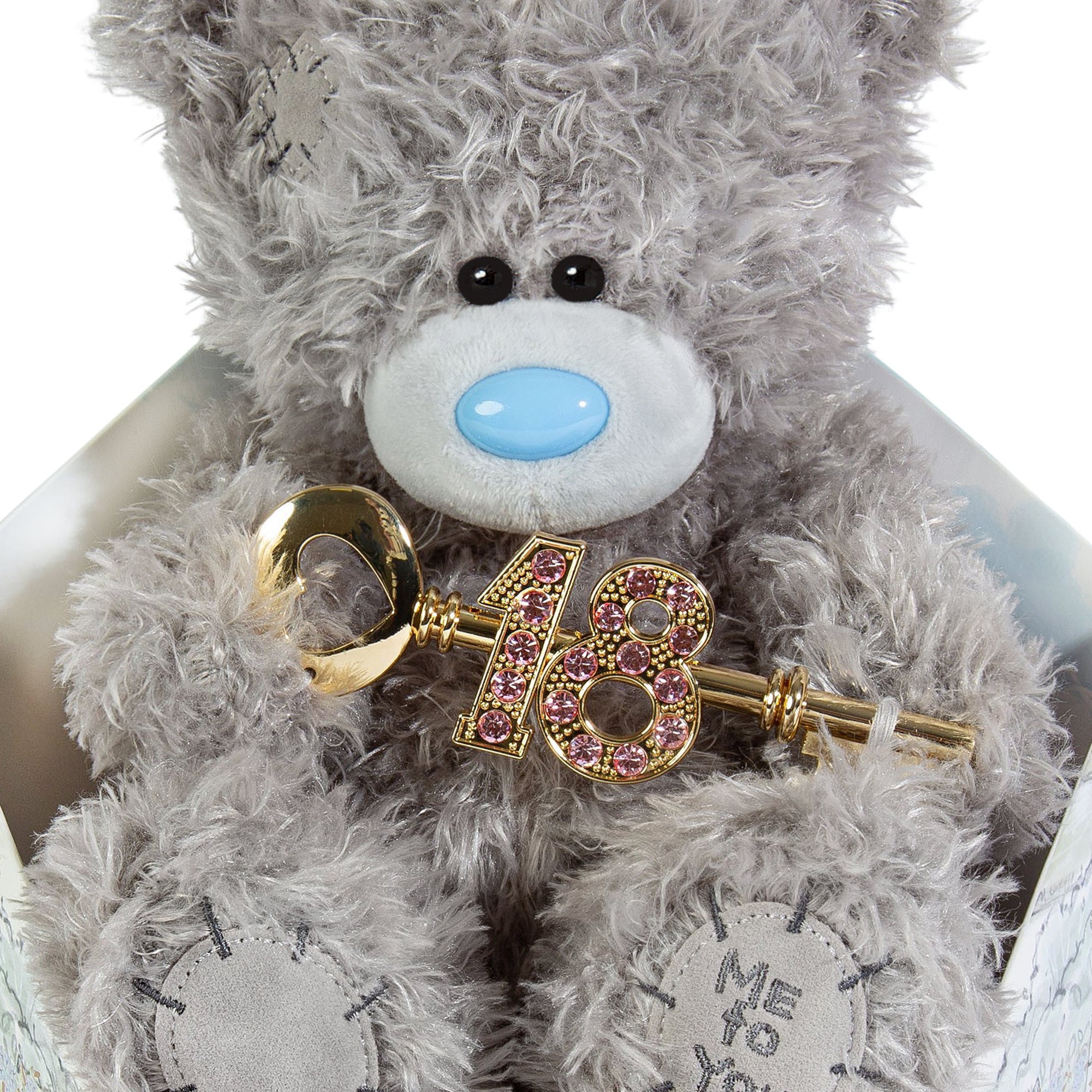 Me to You Tatty Teddy Cute Plush 18th Birthday Bear With Key 19cm-High Presented On Premium Gift Plinth