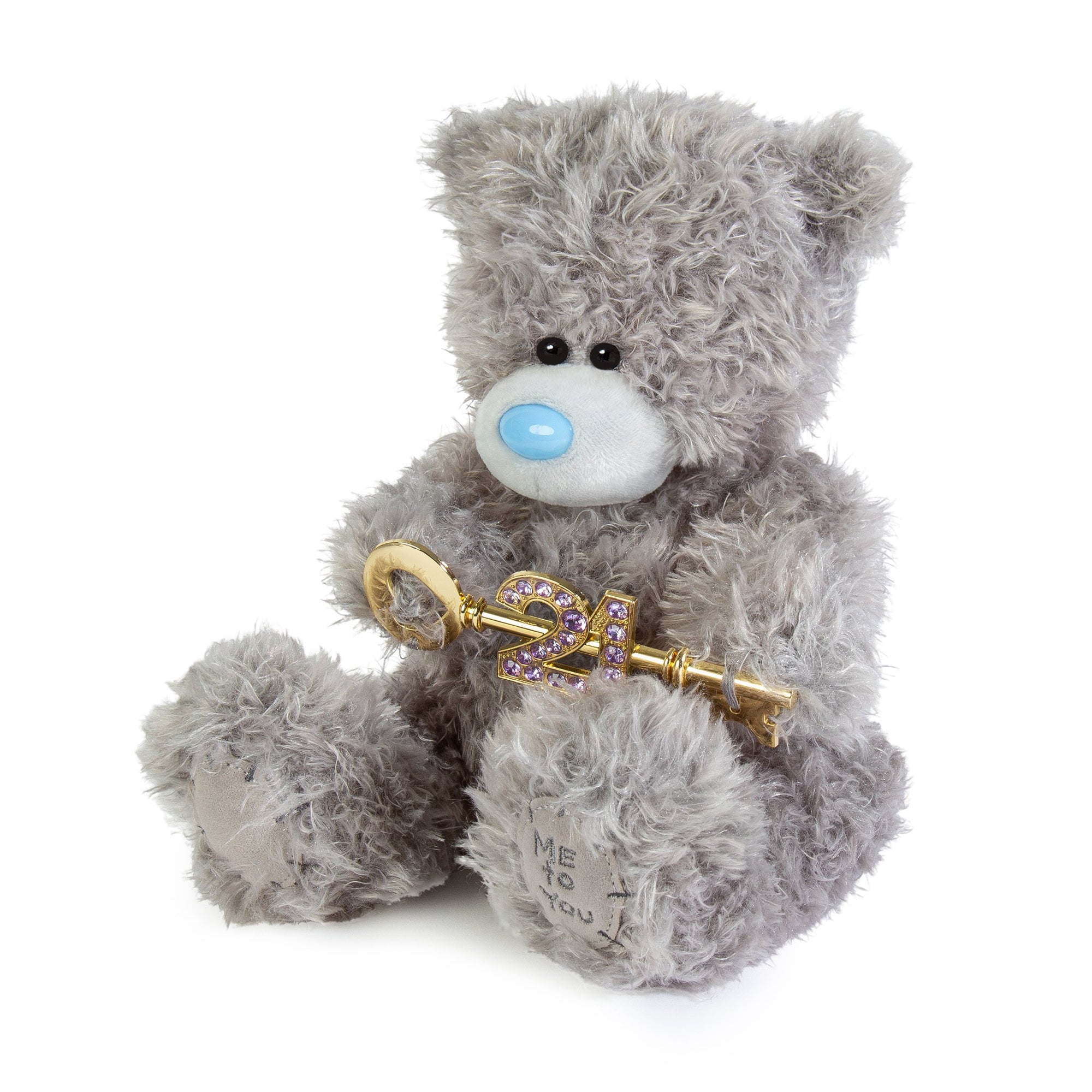 Me to You Tatty Teddy Cute Plush 21st Birthday Bear With Key 19cm-High Presented On Premium Gift Plinth