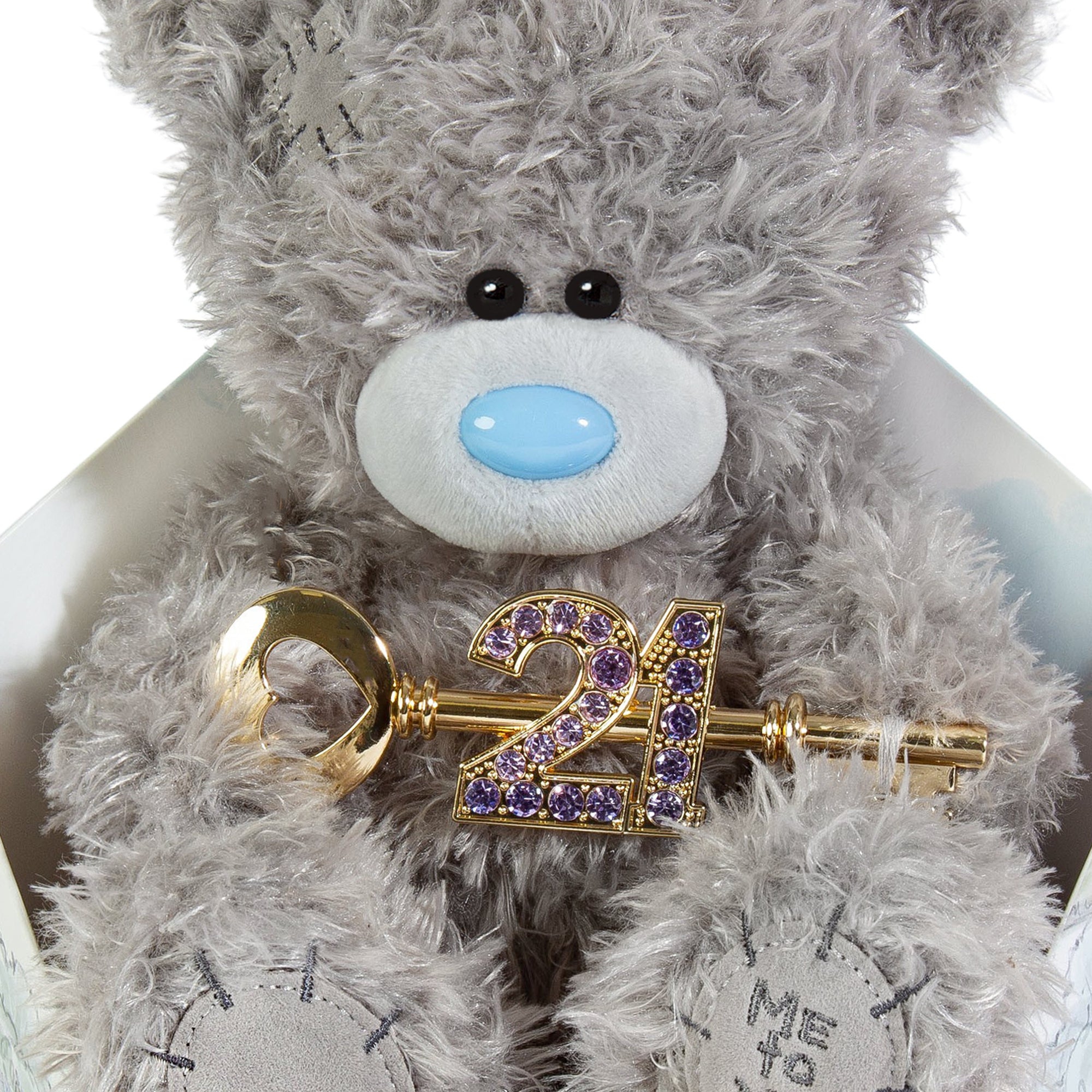 Me to You Tatty Teddy Cute Plush 21st Birthday Bear With Key 19cm-High Presented On Premium Gift Plinth