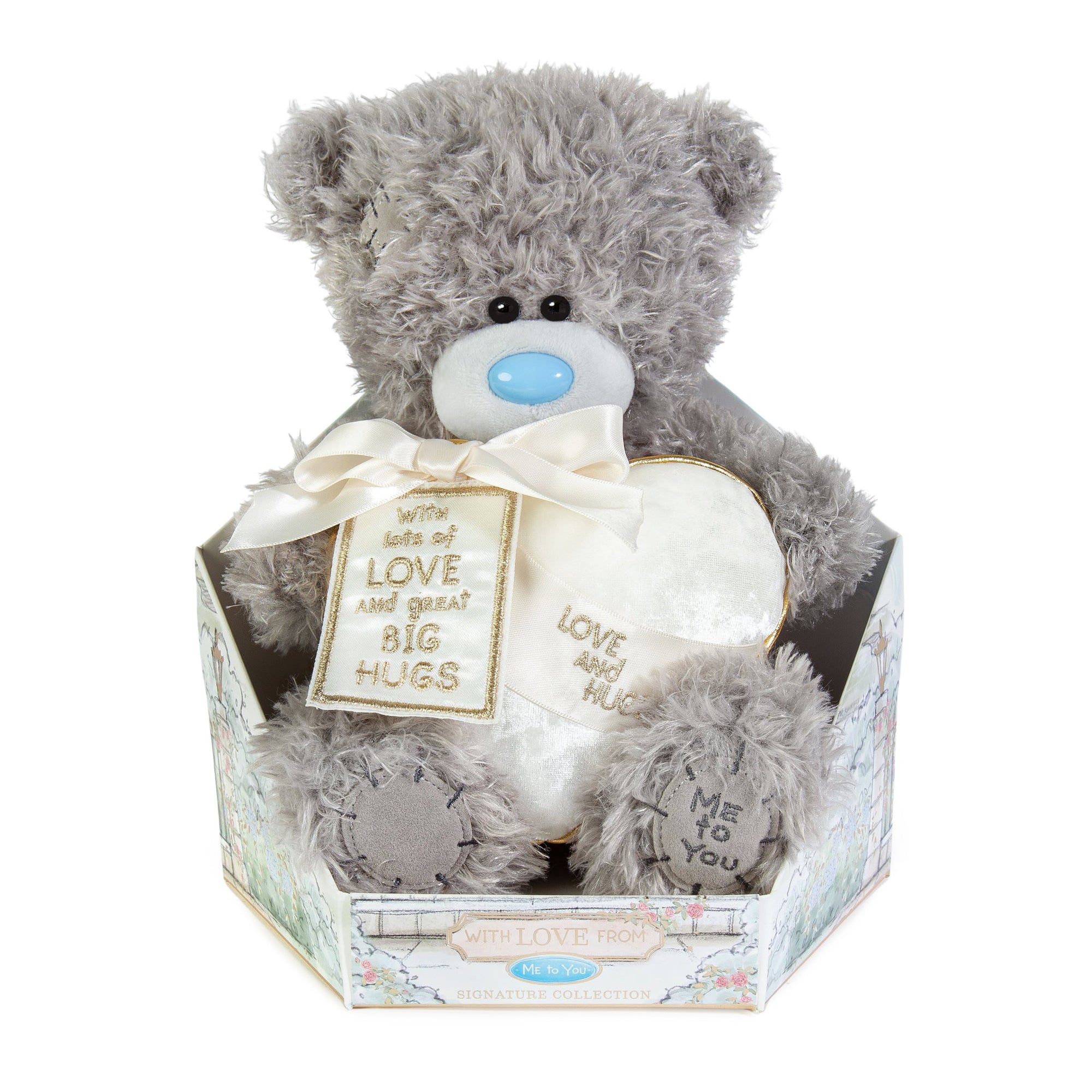 Me to You Tatty Teddy Cute Plush Love & Hugs Bear 19cm-High Presented On Premium Gift Plinth
