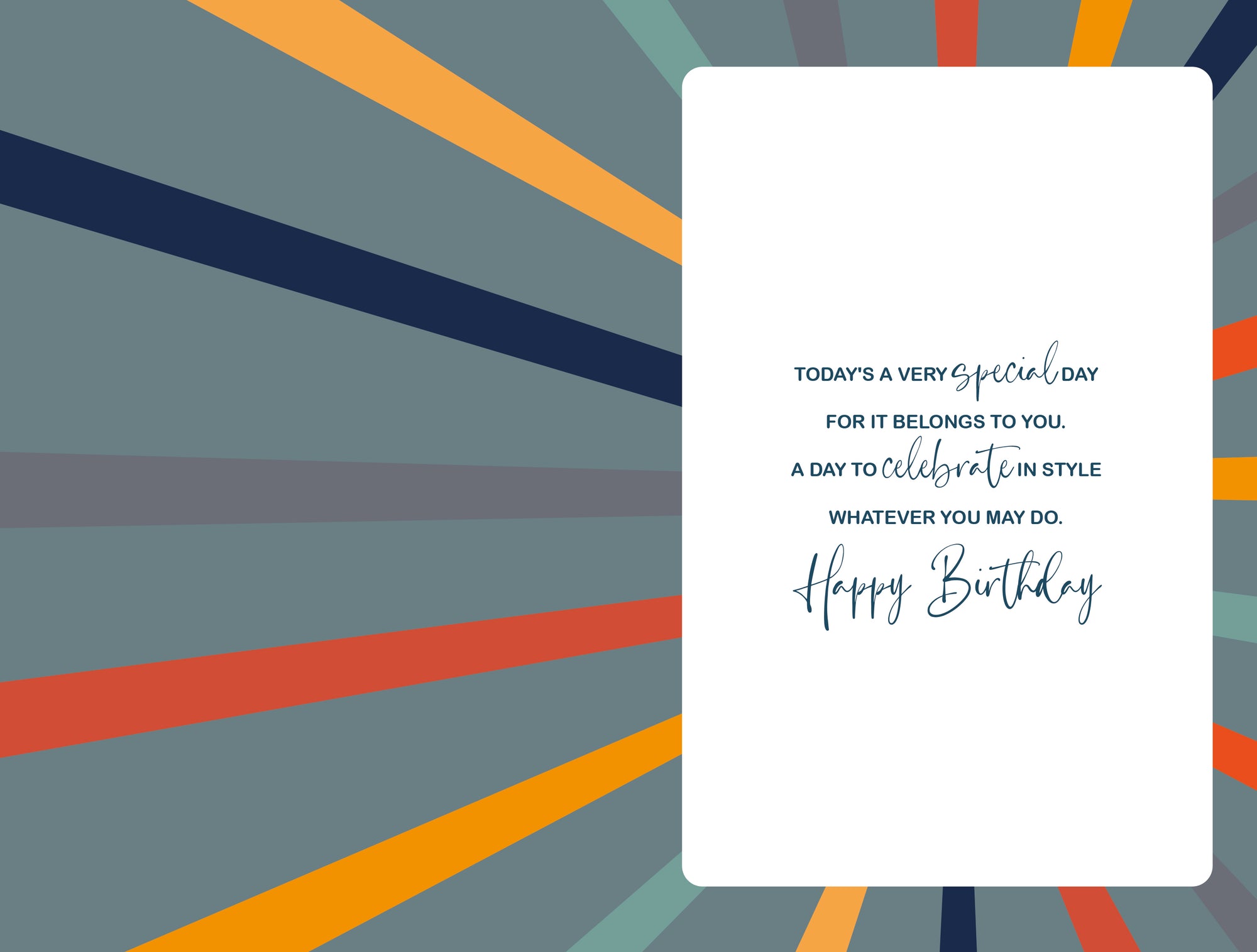 Car-Themed Birthday Card For Friend Or Relative, Retro Design And Gold Foil Detail by Wishing Well Studios 5 x 8 Inches