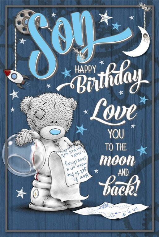 Me to You Tatty Teddy Son Moon & Back Birthday Card