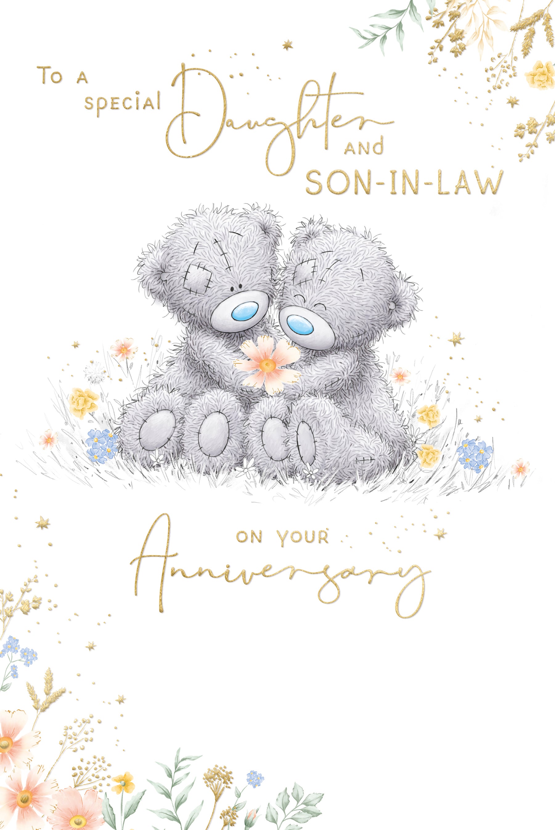 Me to You Tatty Teddy Wedding Anniversary Greeting Card To A Special Daughter And Son-In-Law, With Insert, 6 x 9 Inches (15 x 22 Cms) -