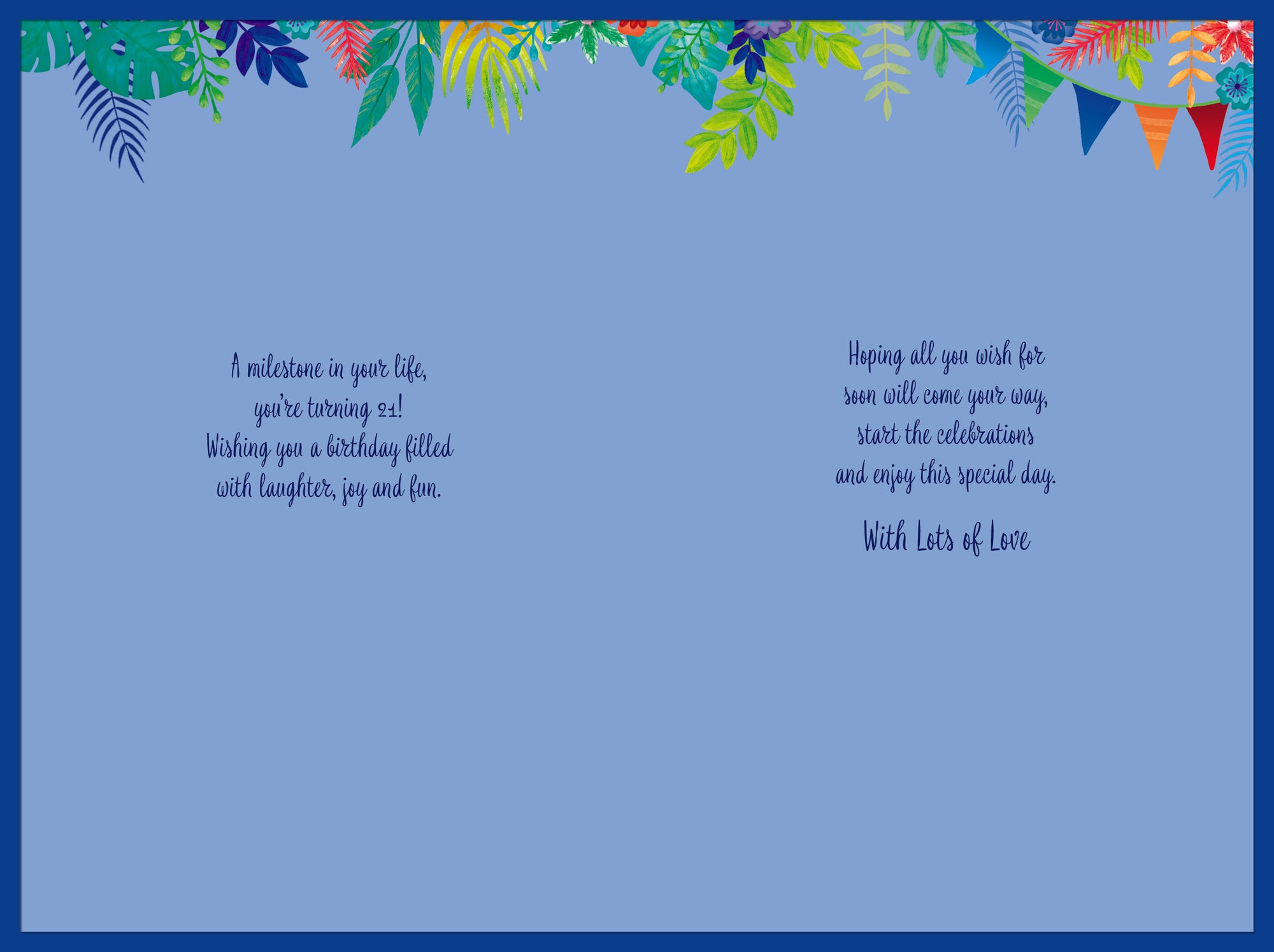 21st Birthday Card For Grandson Greeting Card By Wishing Well Studios 6 x 9 Inches
