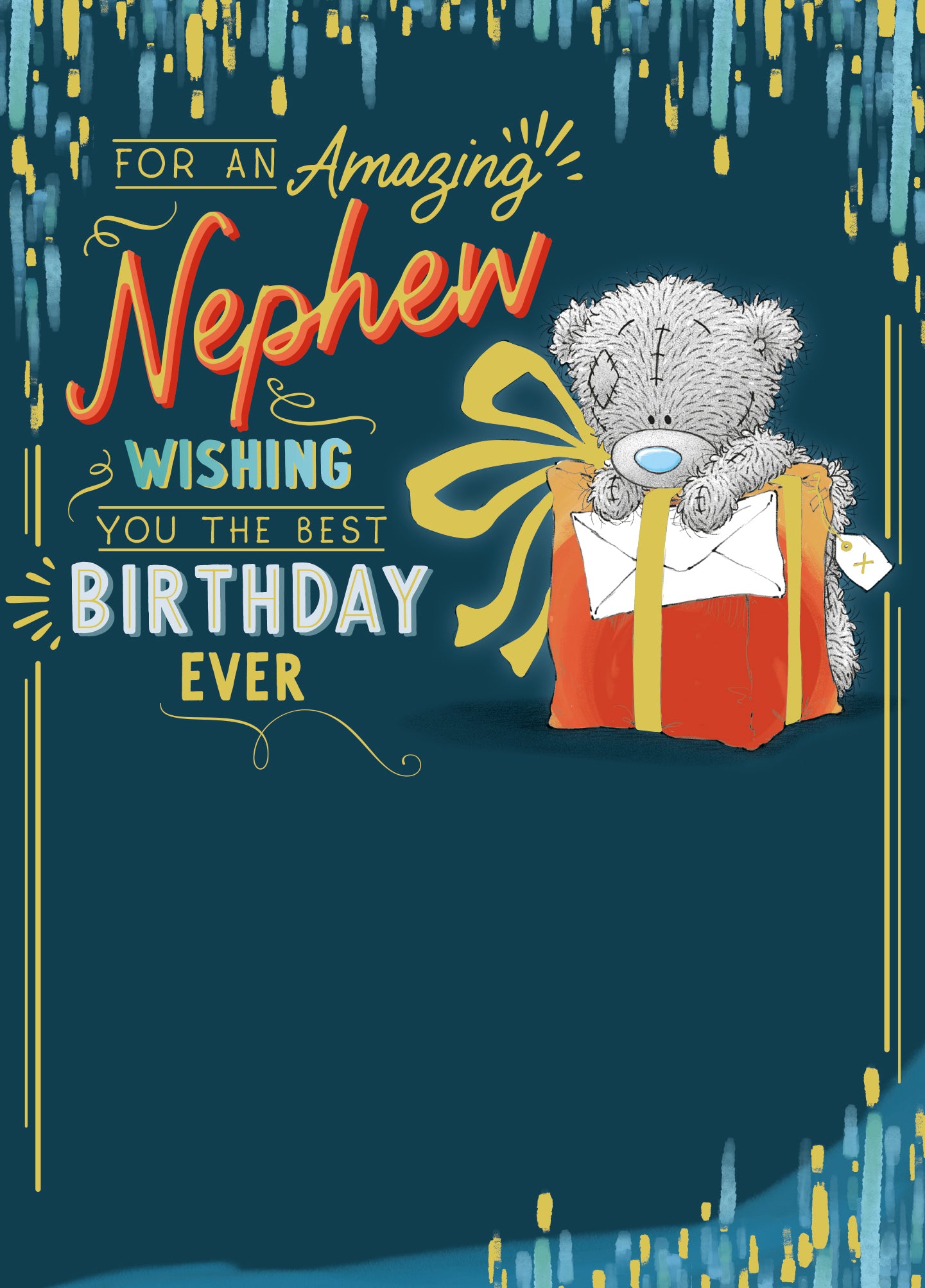 Me to You Tatty Teddy Birthday Card for Amazing Nephew 5x7ins - Official Collection