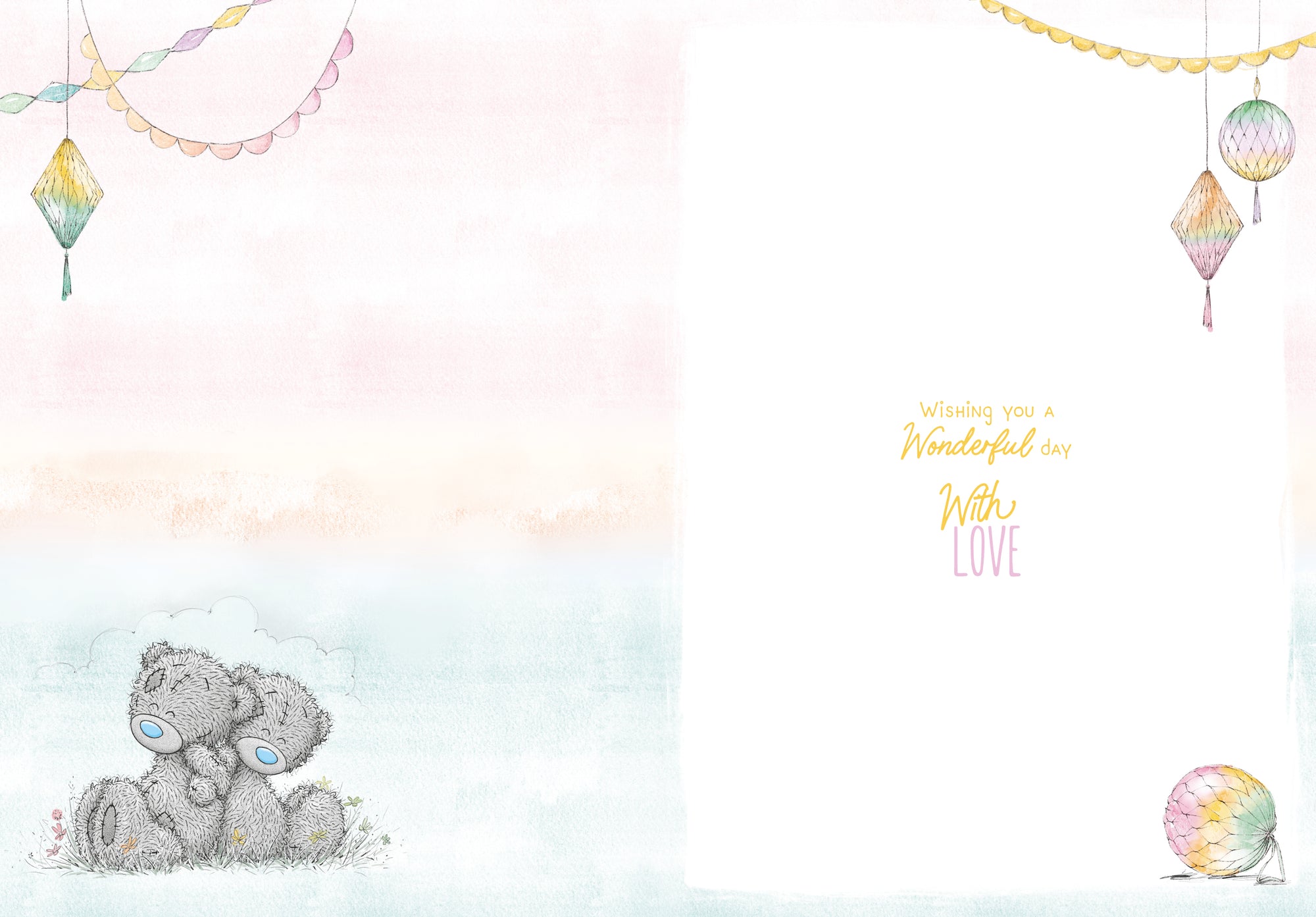 Me to You Tatty Teddy Special Friend With Lanterns Birthday Greeting Card 5x7ins -