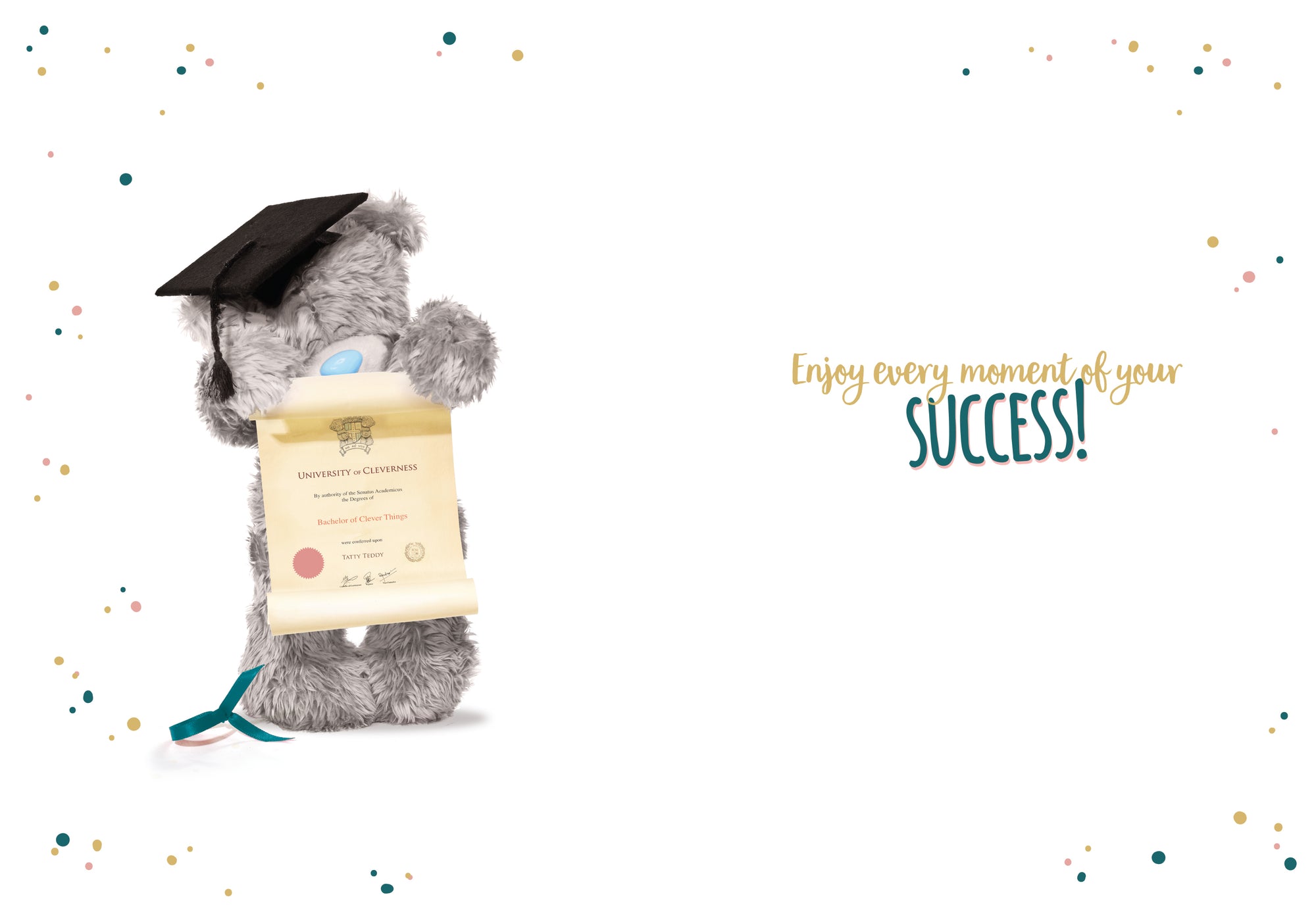 Me To You Tatty Teddy Congrats On Your Graduation Greeting Card 5x7ins - Official Collection