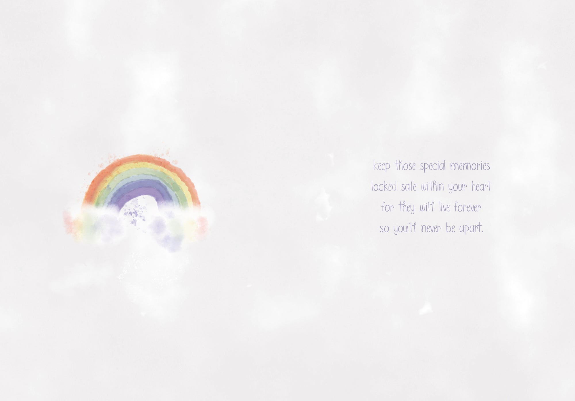 Pet Sympathy Card | Thinking Of You After Loss Of A Pet | Rainbow Design By Wishing Well Studios 5 x 7