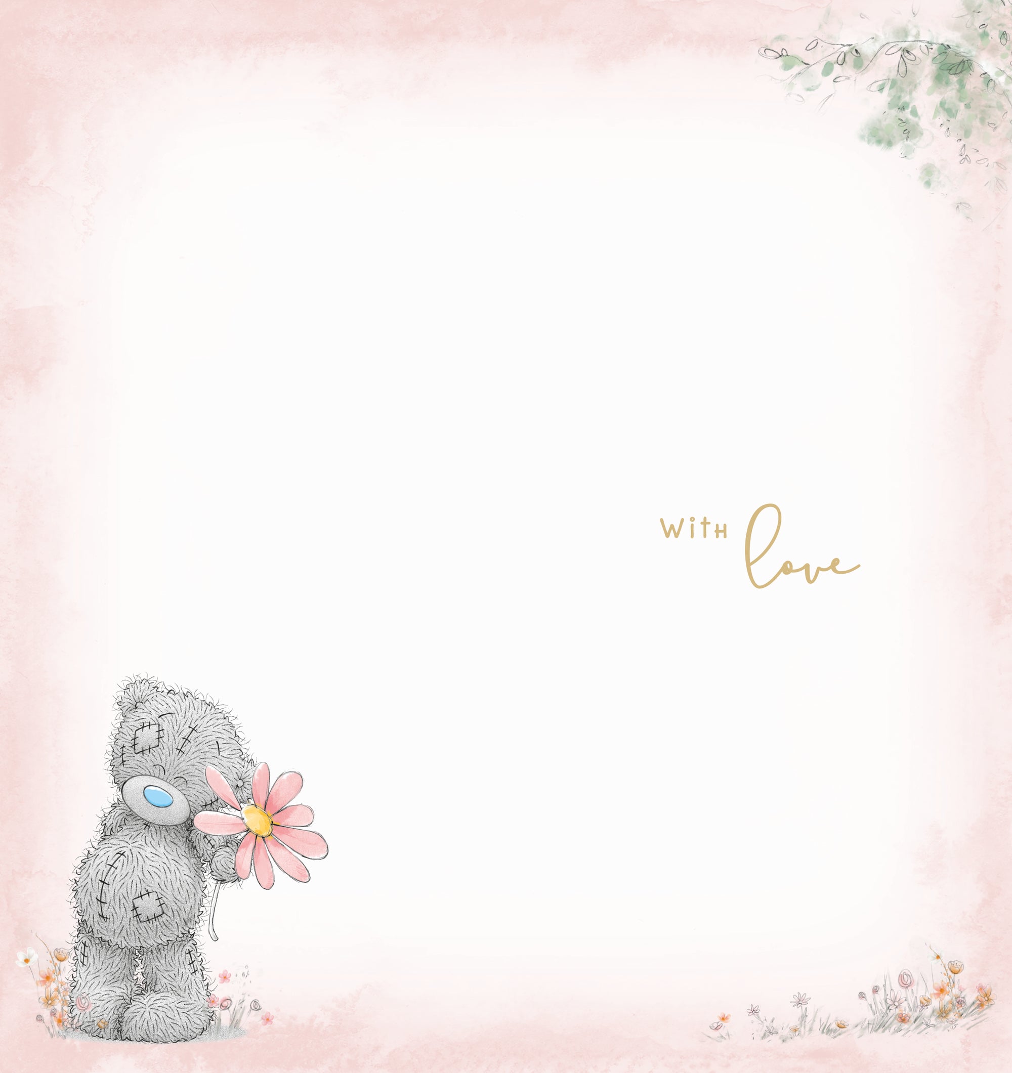 Me to You Tatty Teddy Thank You Greeting Card 8 x 4 Inches (20 x 10 Cms) - Official Collection