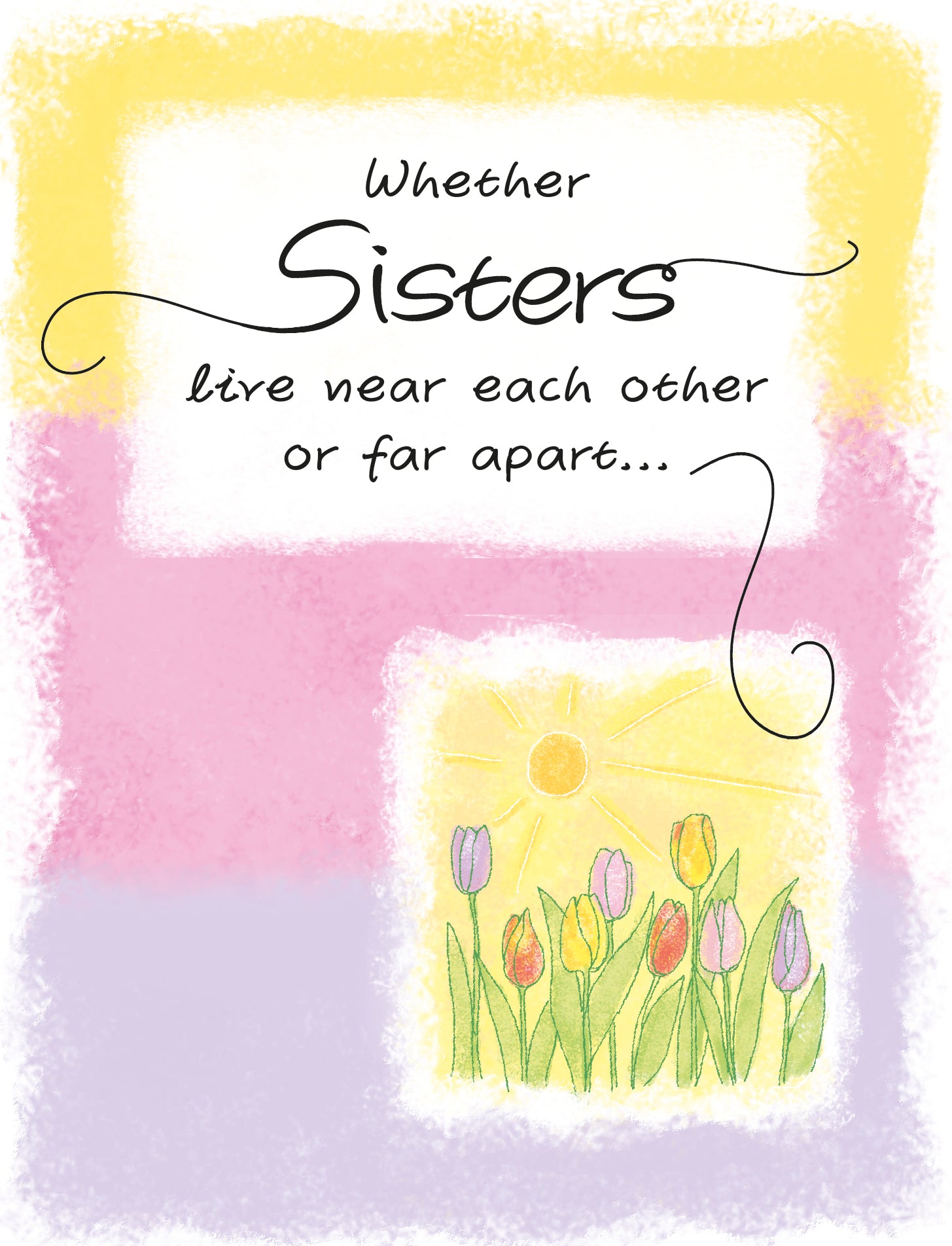 Luxury Keepsake Inspirational Greeting Card For Sister, Craft Card With Heartfelt Message And Embossed Envelope 5 x 7 Inches (12 x 17 Cms)