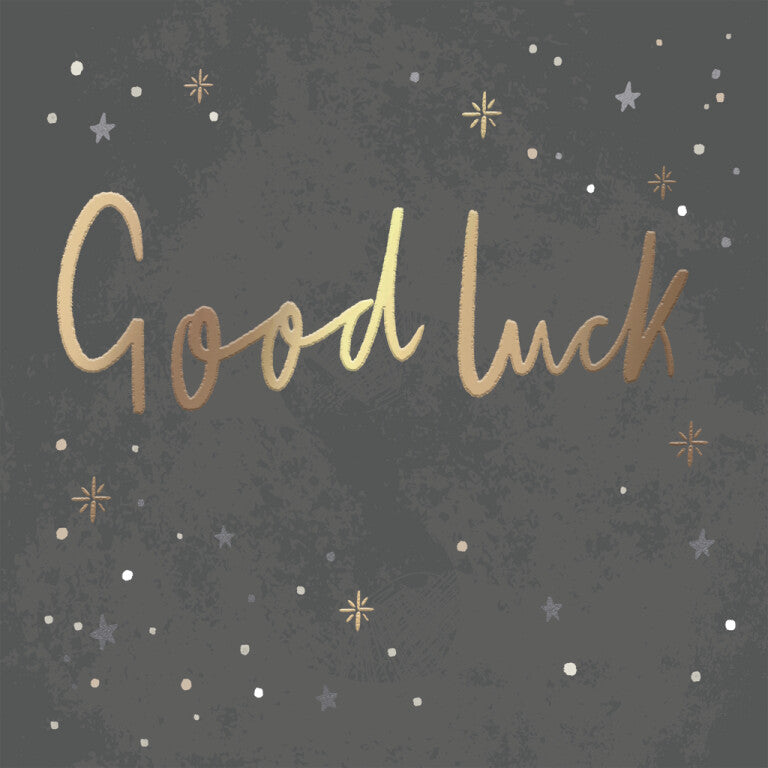 Hotchpotch Luxury Foiled Good Luck Card - Contemporary Greeting Card London 6 x 6