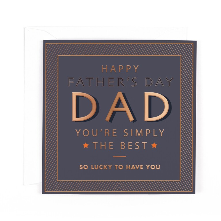 Hotchpotch Luxury Foiled Father's Day Card For Dad, You're Simply The Best 5 x 7 inches