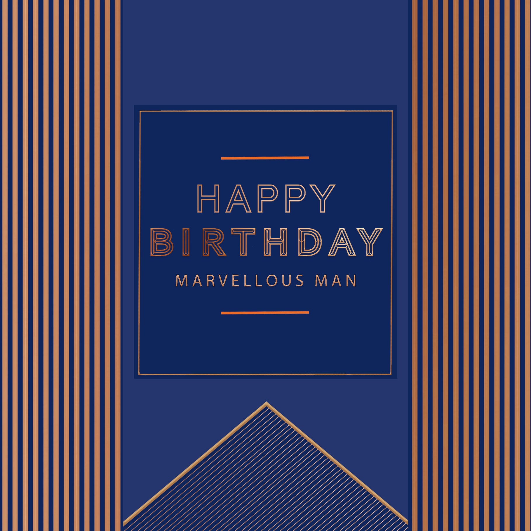 Luxury Foiled Birthday Card 'Happy Birthday Marvellous Man' - Pocket Square Greeting Card by Hotchpotch London