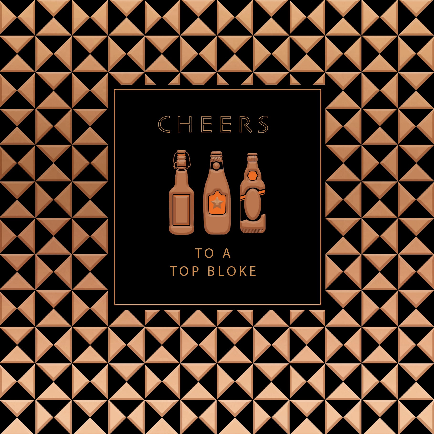 Luxury Foiled 'Top Bloke' Birthday Card - Pocket Square Greeting Card by Hotchpotch London