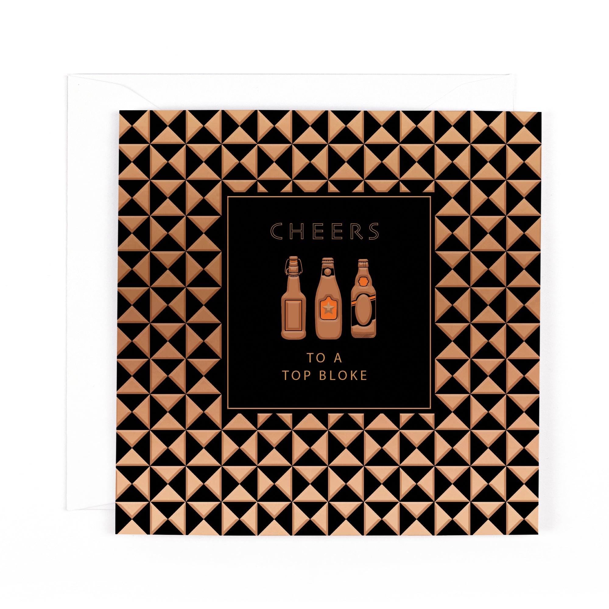 Luxury Foiled 'Top Bloke' Birthday Card - Pocket Square Greeting Card by Hotchpotch London