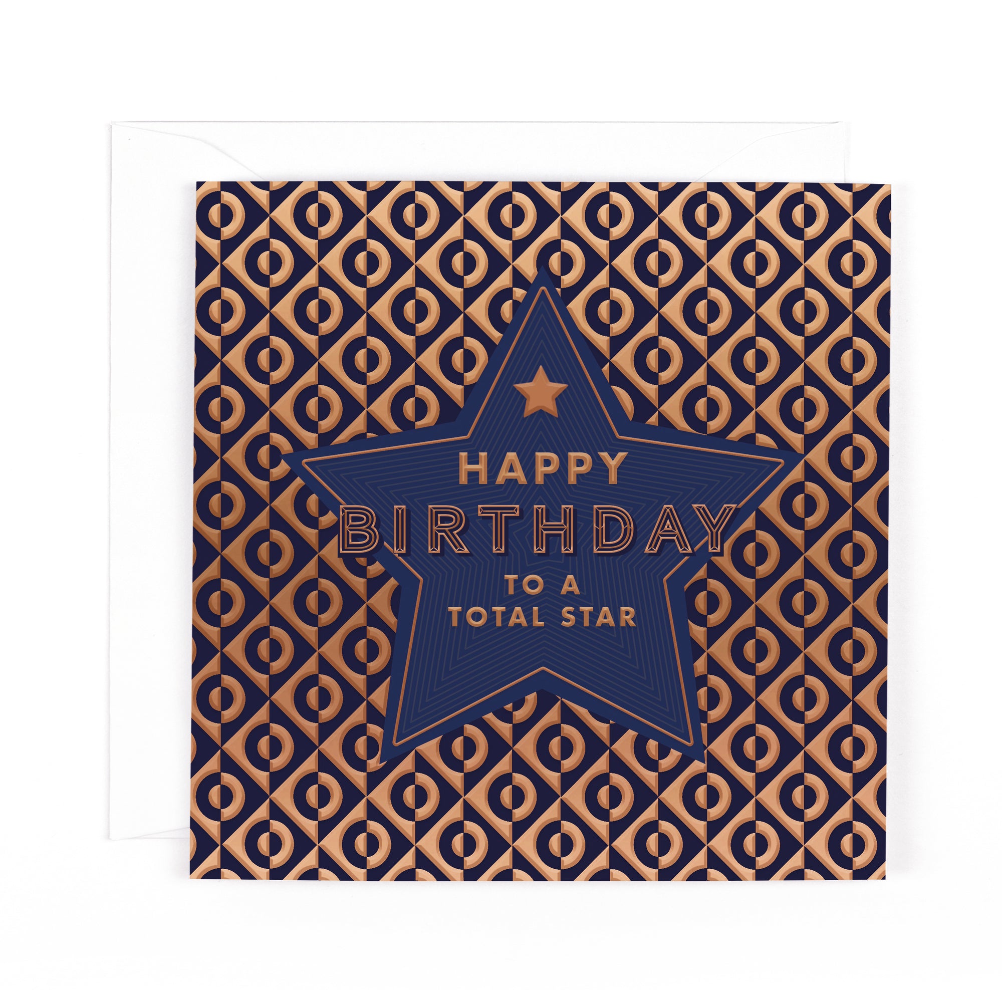 Luxury Foiled Birthday Card 'To A Total Star' - Pocket Square Greeting Card by Hotchpotch London