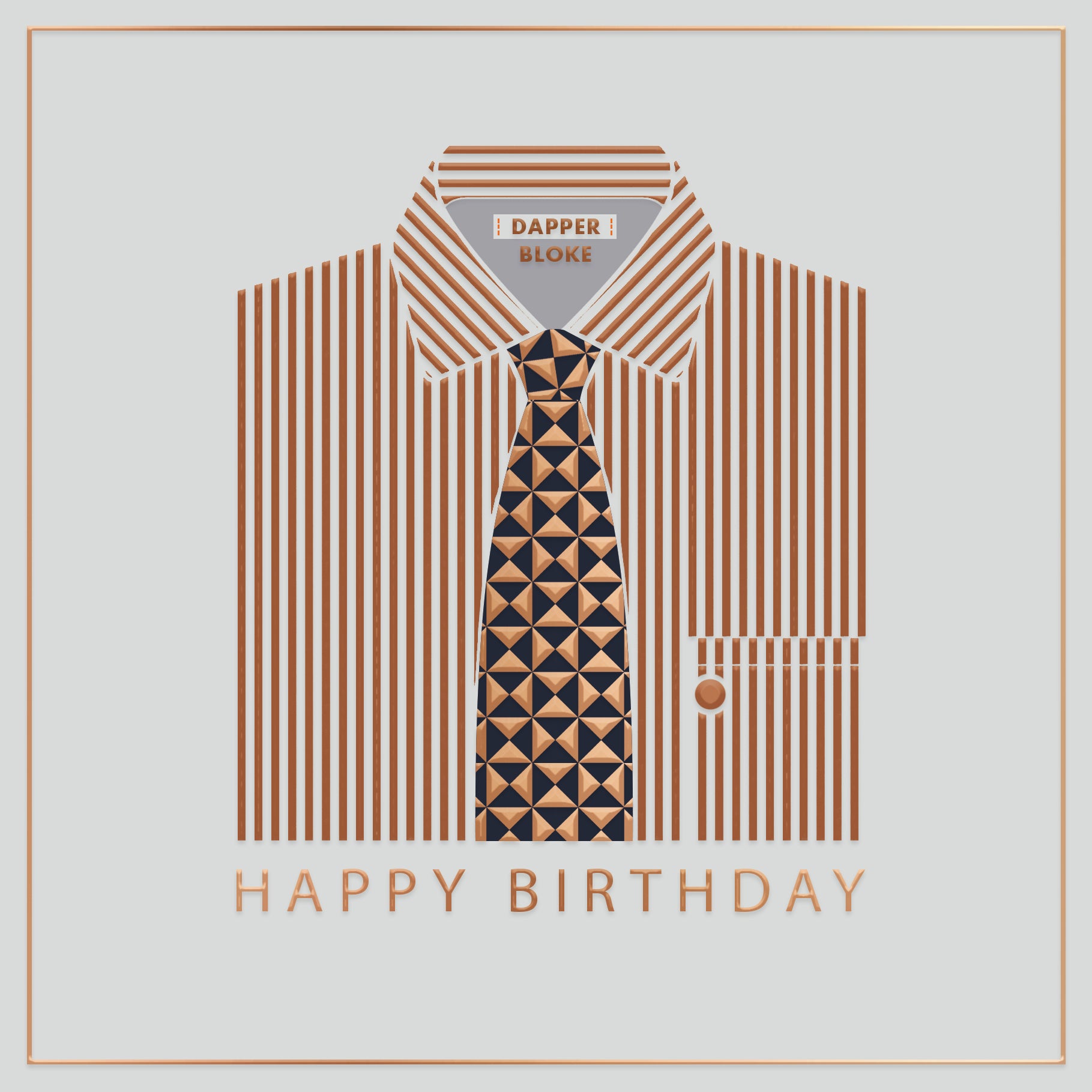 Luxury Foiled Birthday Card 'Dapper Bloke' - Pocket Square Greeting Card by Hotchpotch London