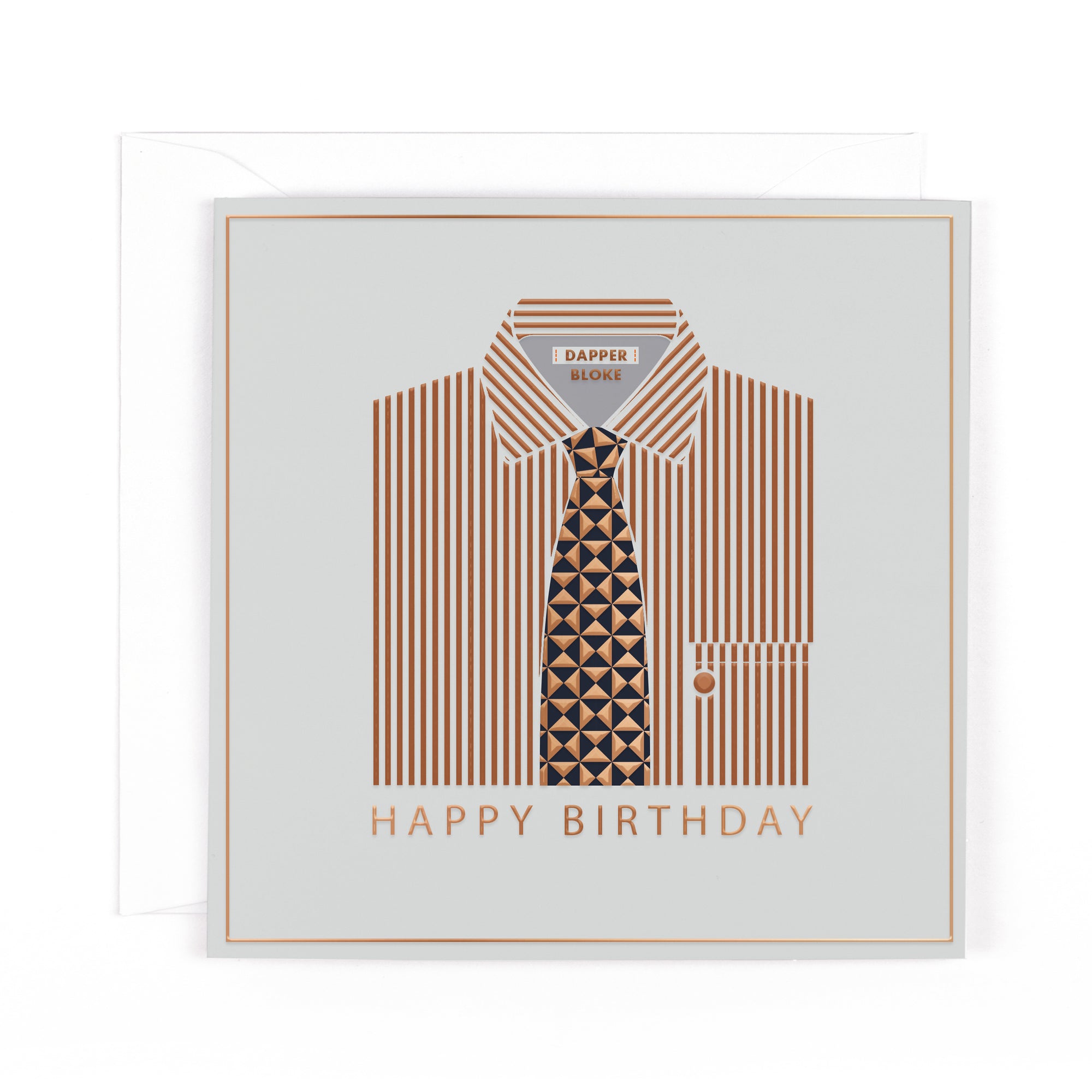 Luxury Foiled Birthday Card 'Dapper Bloke' - Pocket Square Greeting Card by Hotchpotch London