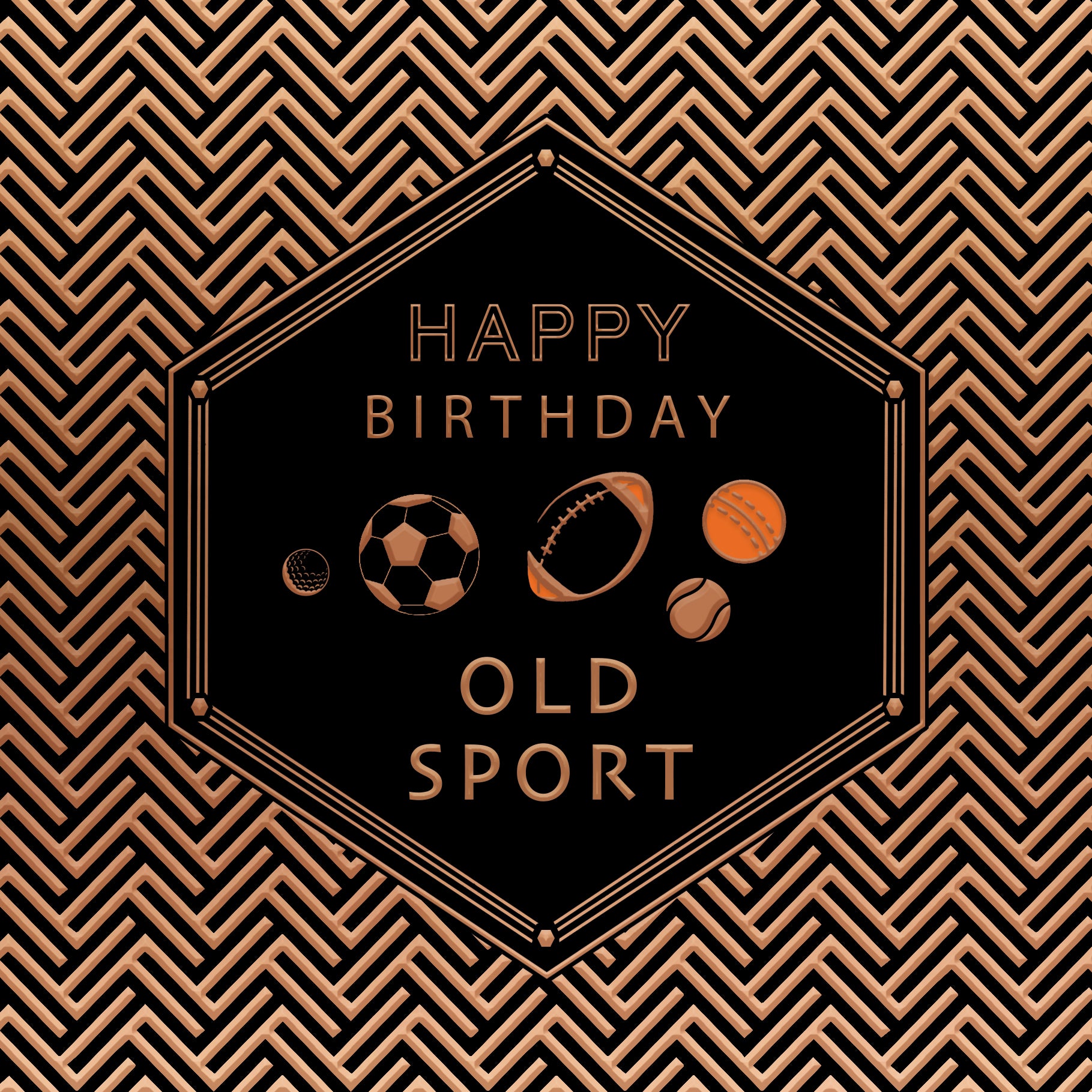 Luxury Foiled Birthday Card 'Happy Birthday Old Sport' - Pocket Square Greeting Card by Hotchpotch London