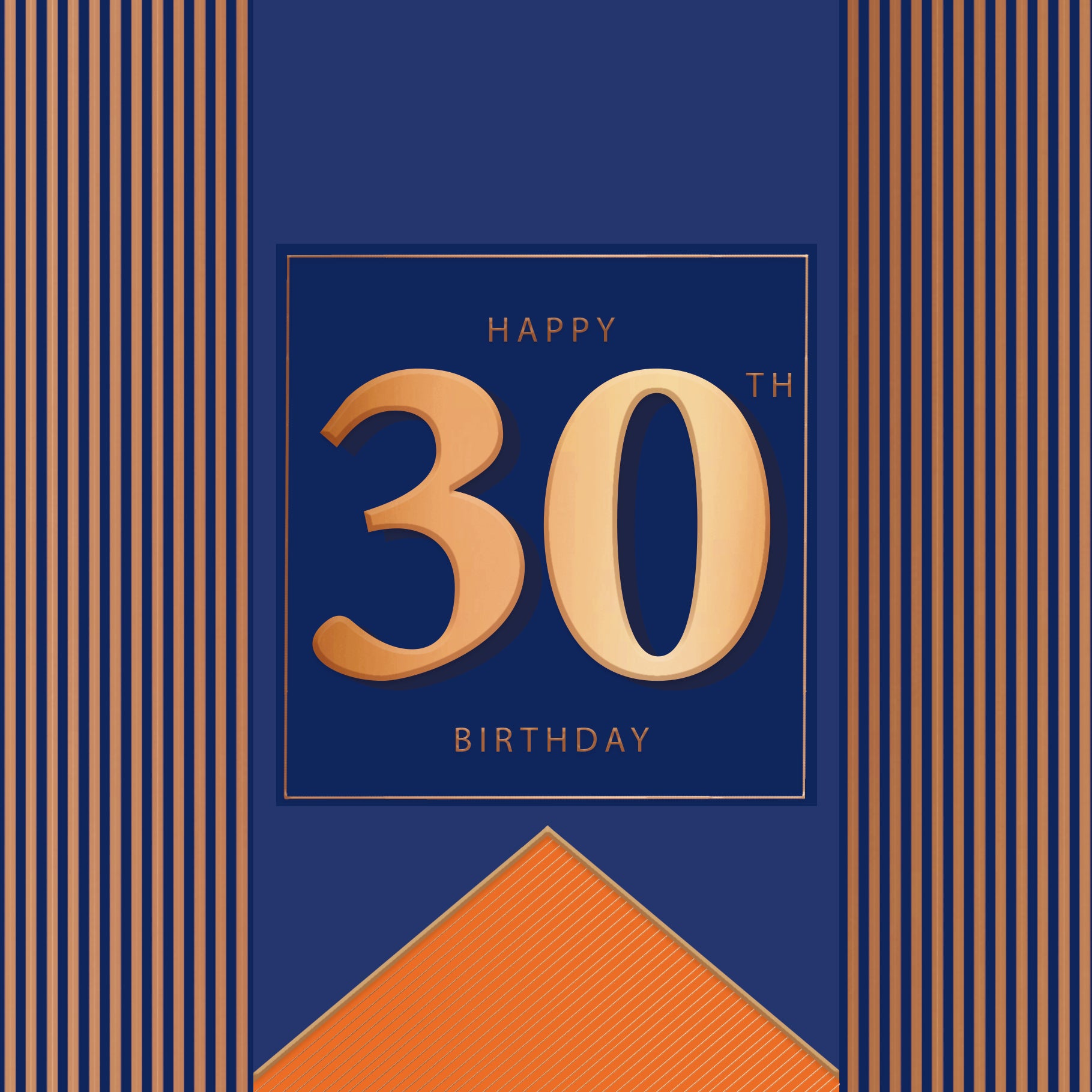 Luxury Foiled 30th Birthday Card | Male 30th Birthday Card | Pocket Square Greeting Card by Hotchpotch London