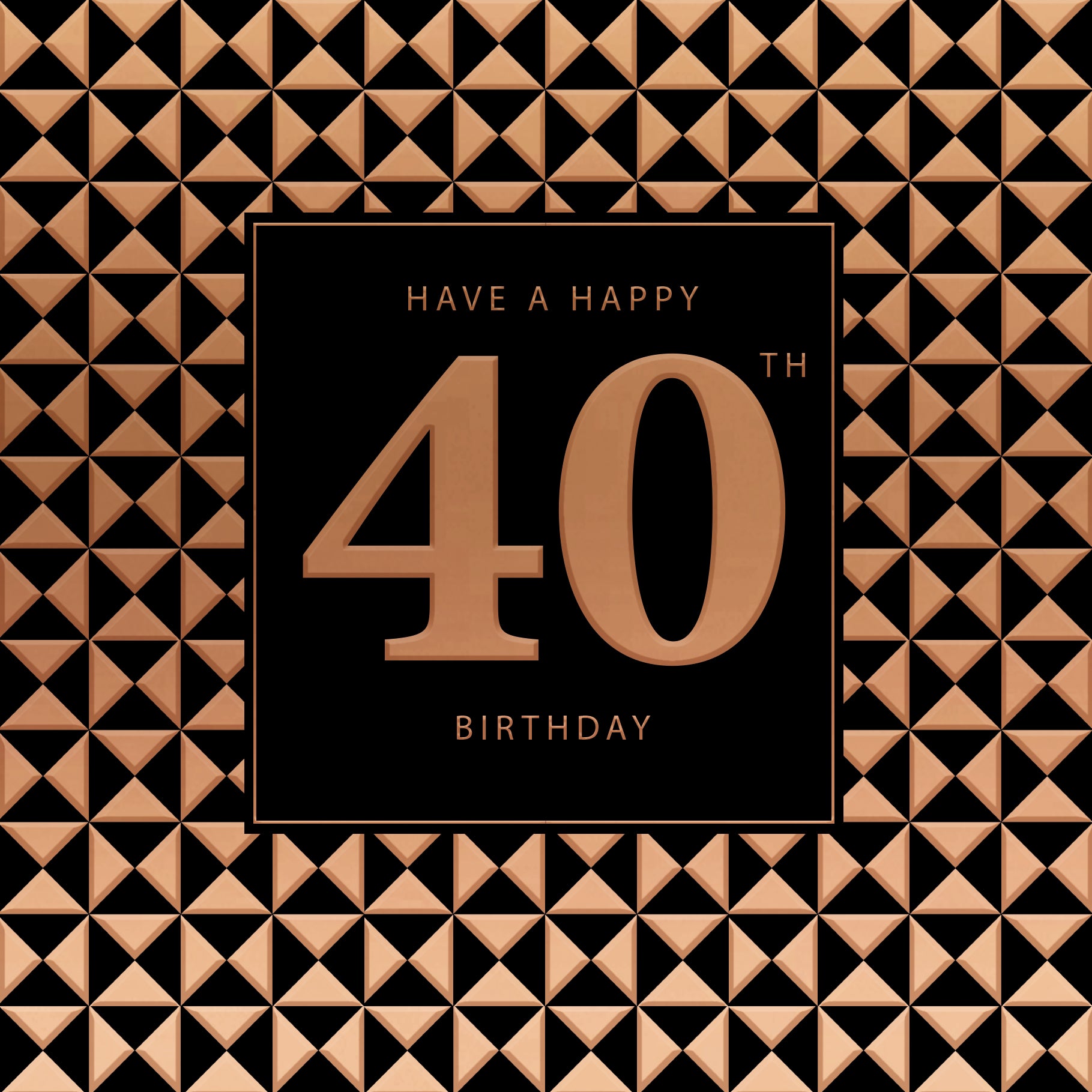 Luxury Foiled 40th Birthday Card | Male 40th Birthday Card | Pocket Square Greeting Card by Hotchpotch London