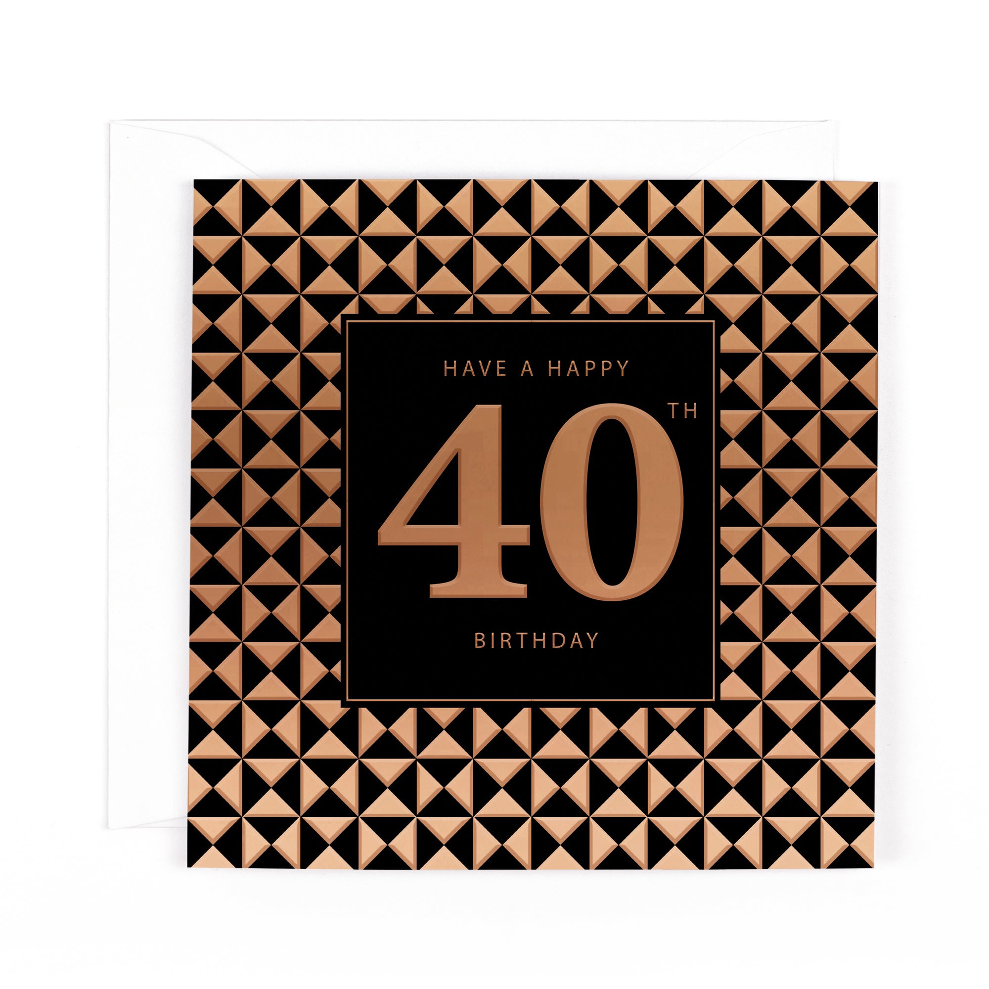 Luxury Foiled 40th Birthday Card | Male 40th Birthday Card | Pocket Square Greeting Card by Hotchpotch London