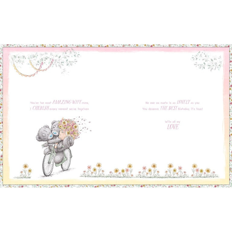 Me to You Tatty Teddy Luxury Boxed Handmade Birthday Card 'To My Gorgeous Wife' 8 x 10