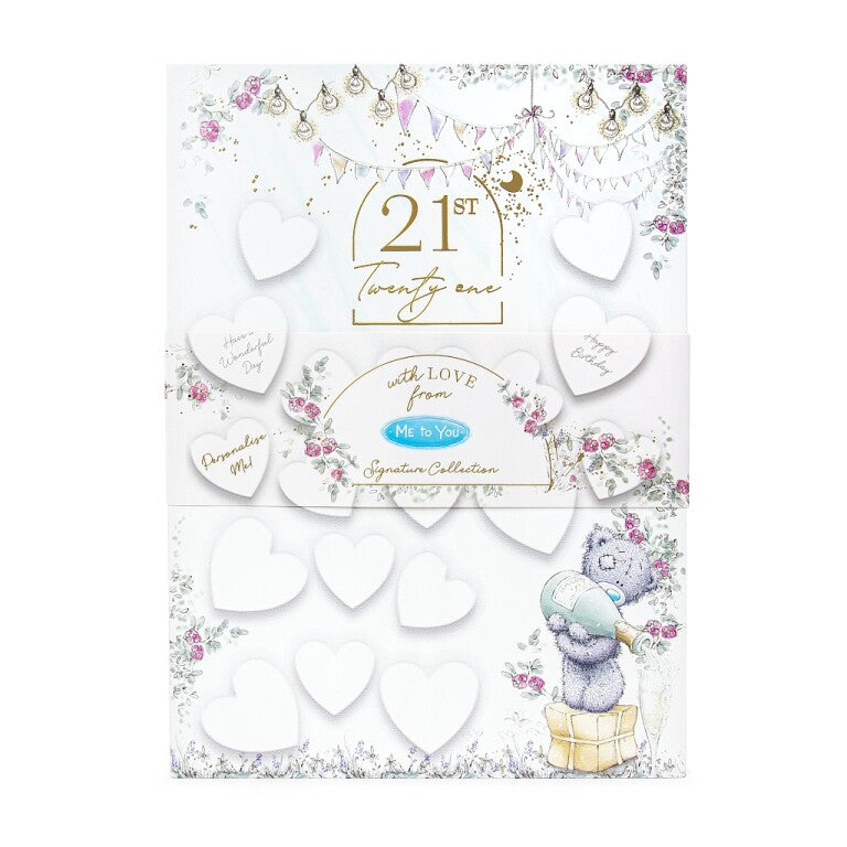 Me to You Tatty Teddy 21st Personalised Message Plaque - Official Signature Collection