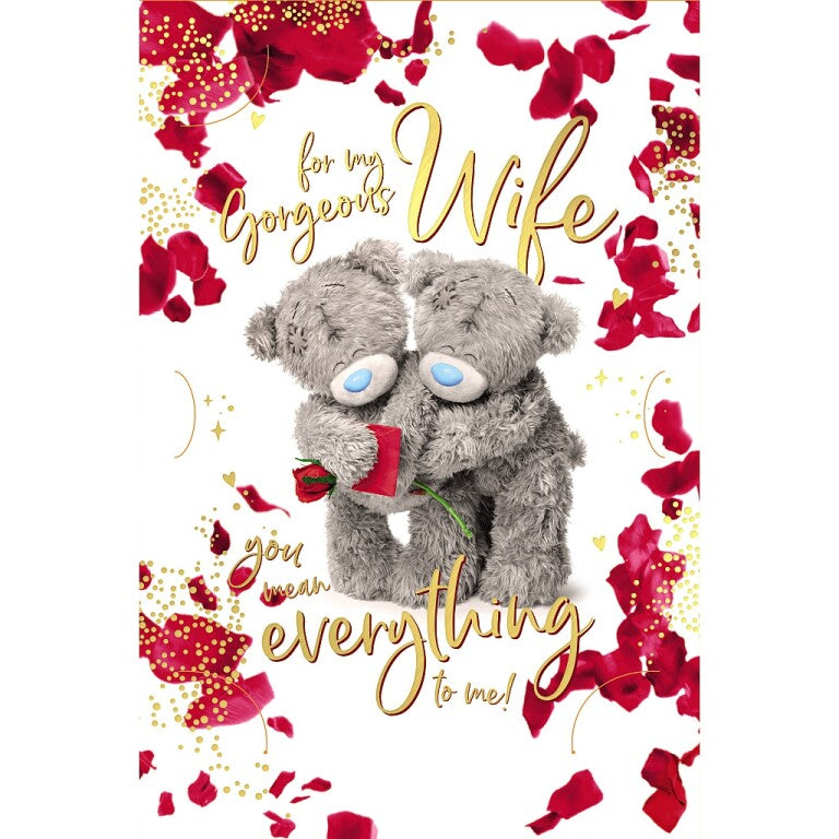 Me to You Tatty Teddy 'For My Gorgeous Wife' Photo-real Birthday Card