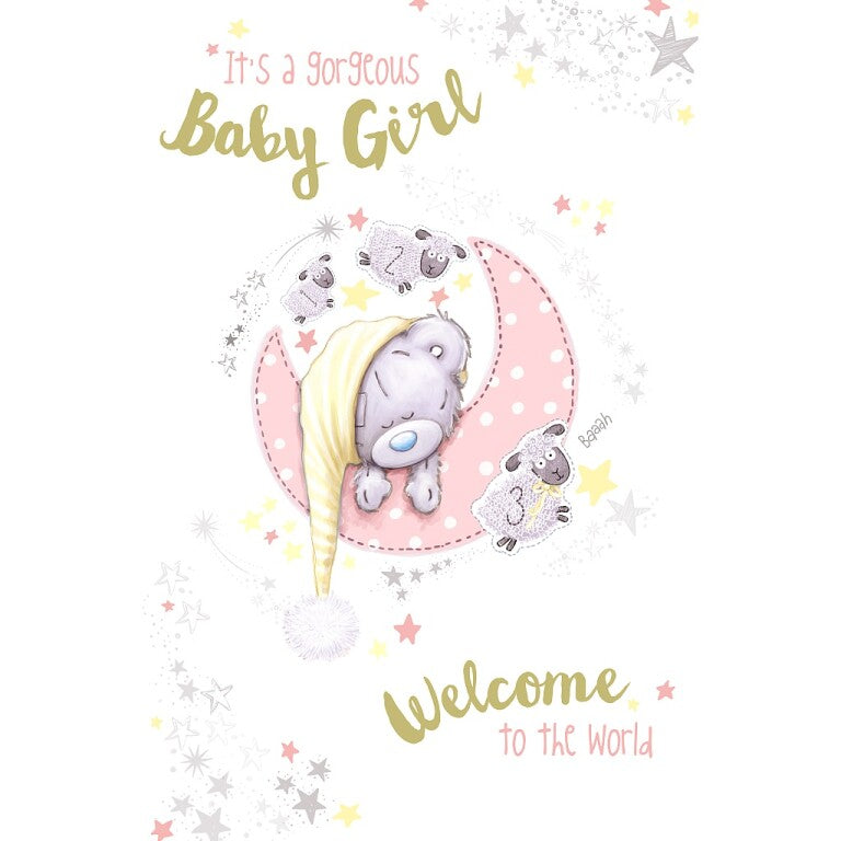 Tiny Tatty Teddy Baby Girl Welcome to The World Card
