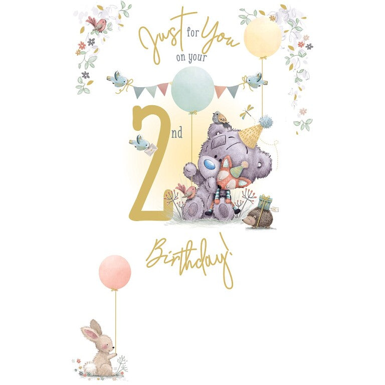 Me to You Tiny Tatty Teddy 'Just For You' 2nd Birthday Card For Boy Or Girl