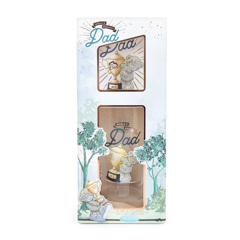 Tatty Teddy Father's Day Beer Glass & Coaster Gift Set